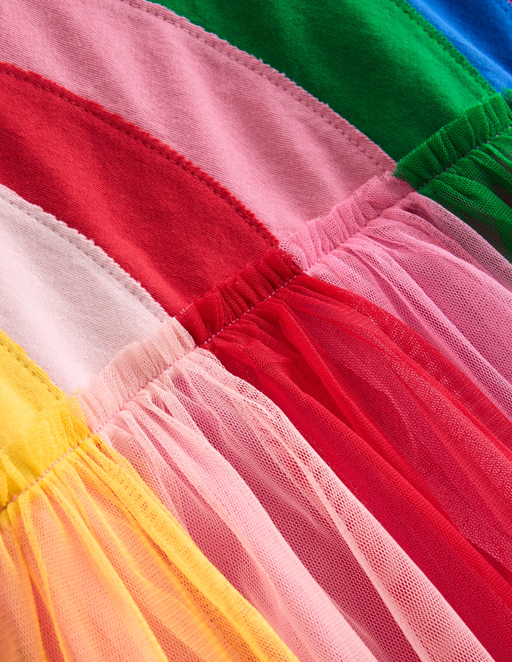 Rainbow Tulle Dress-Tickled Pink Rainbow - Image 3