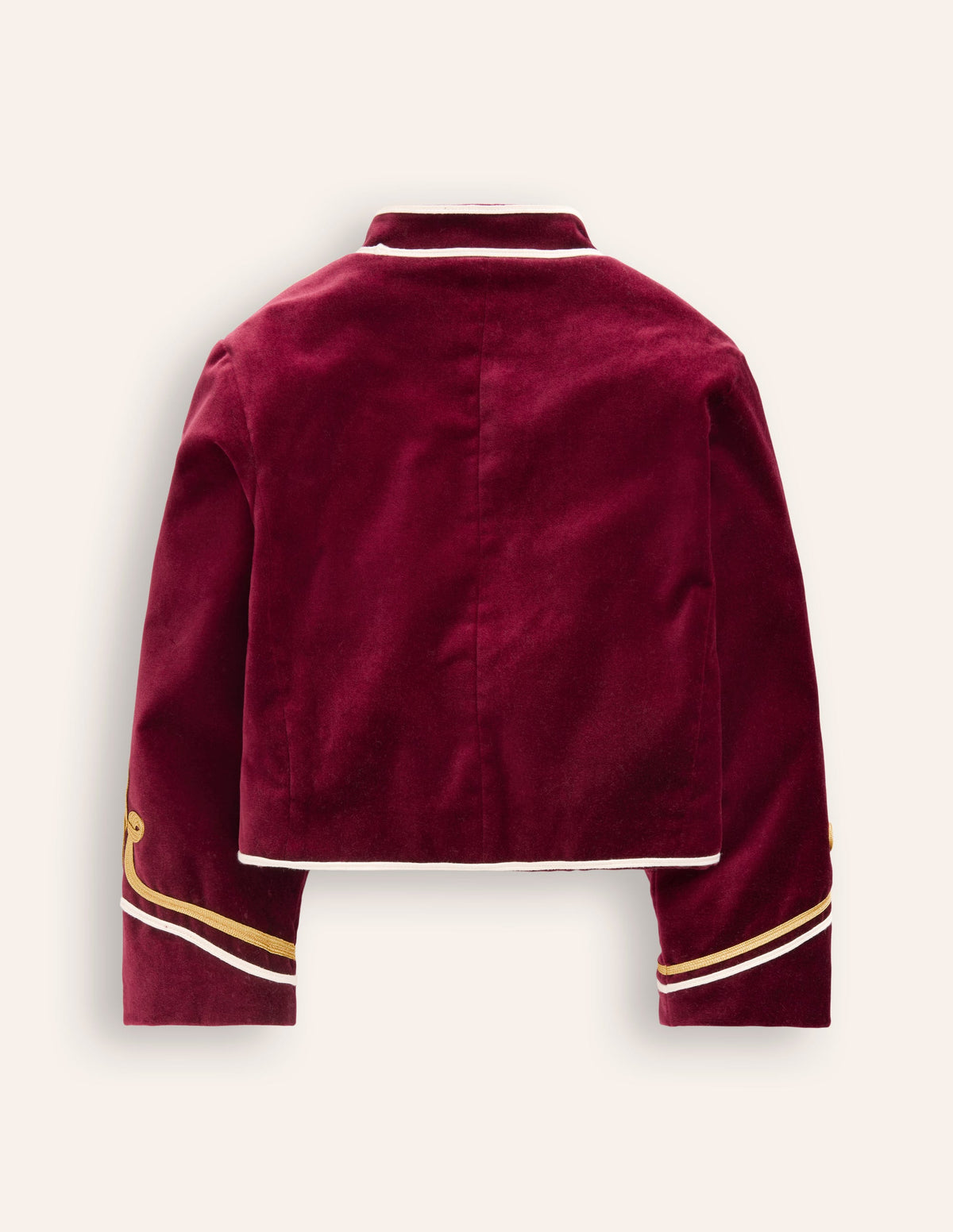 Velvet Military Jacket-Cabernet - Image 2