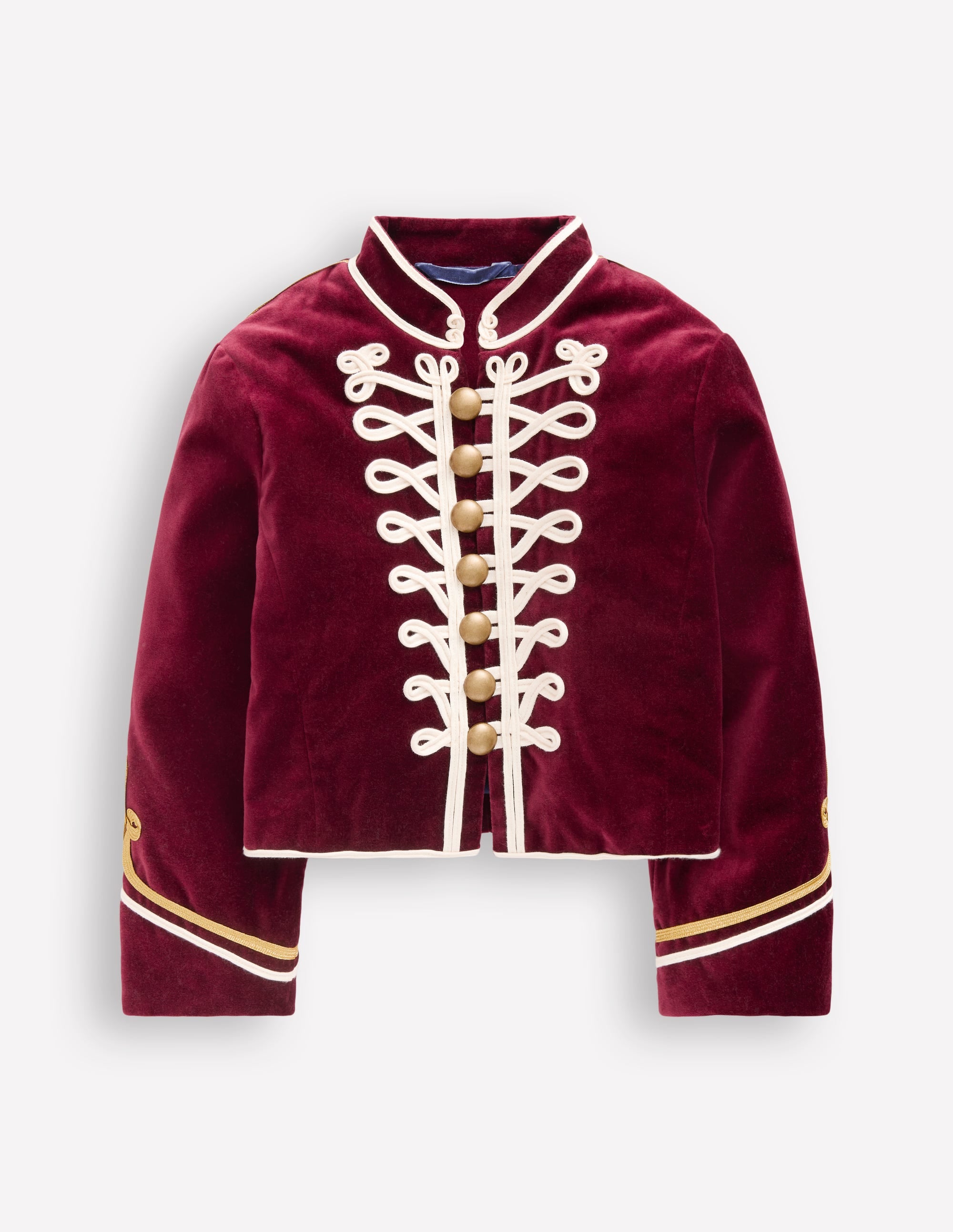 Velvet Military Jacket-Cabernet - Image 1