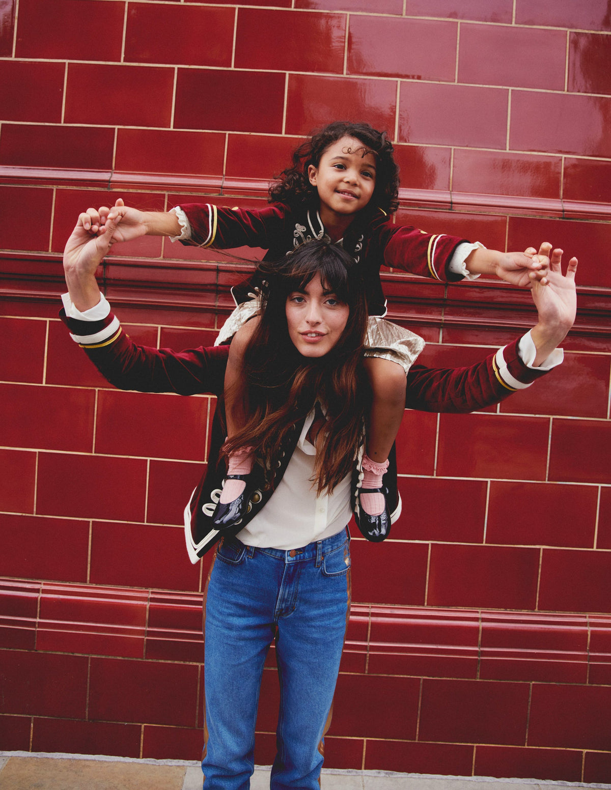 Velvet Military Jacket-Cabernet - Image 5