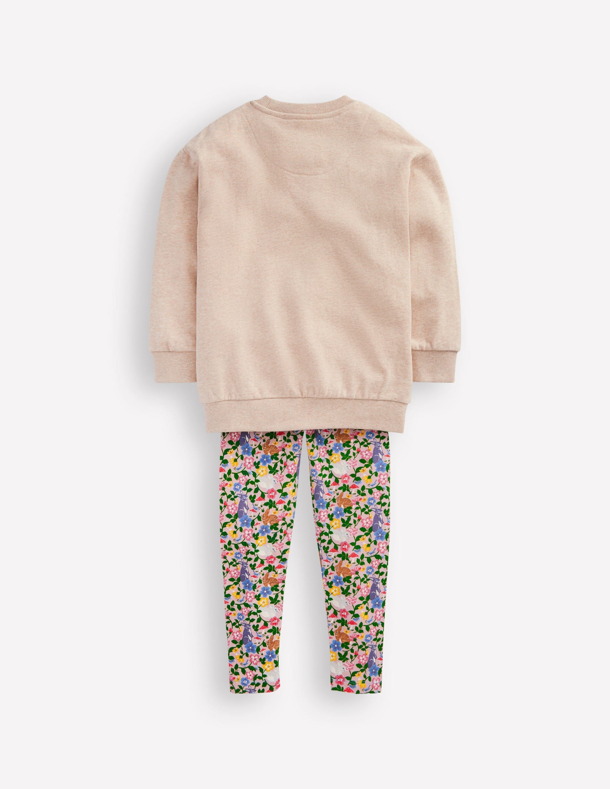 Relaxed Longline Sweatshirt-Oatmeal Bunny-2
