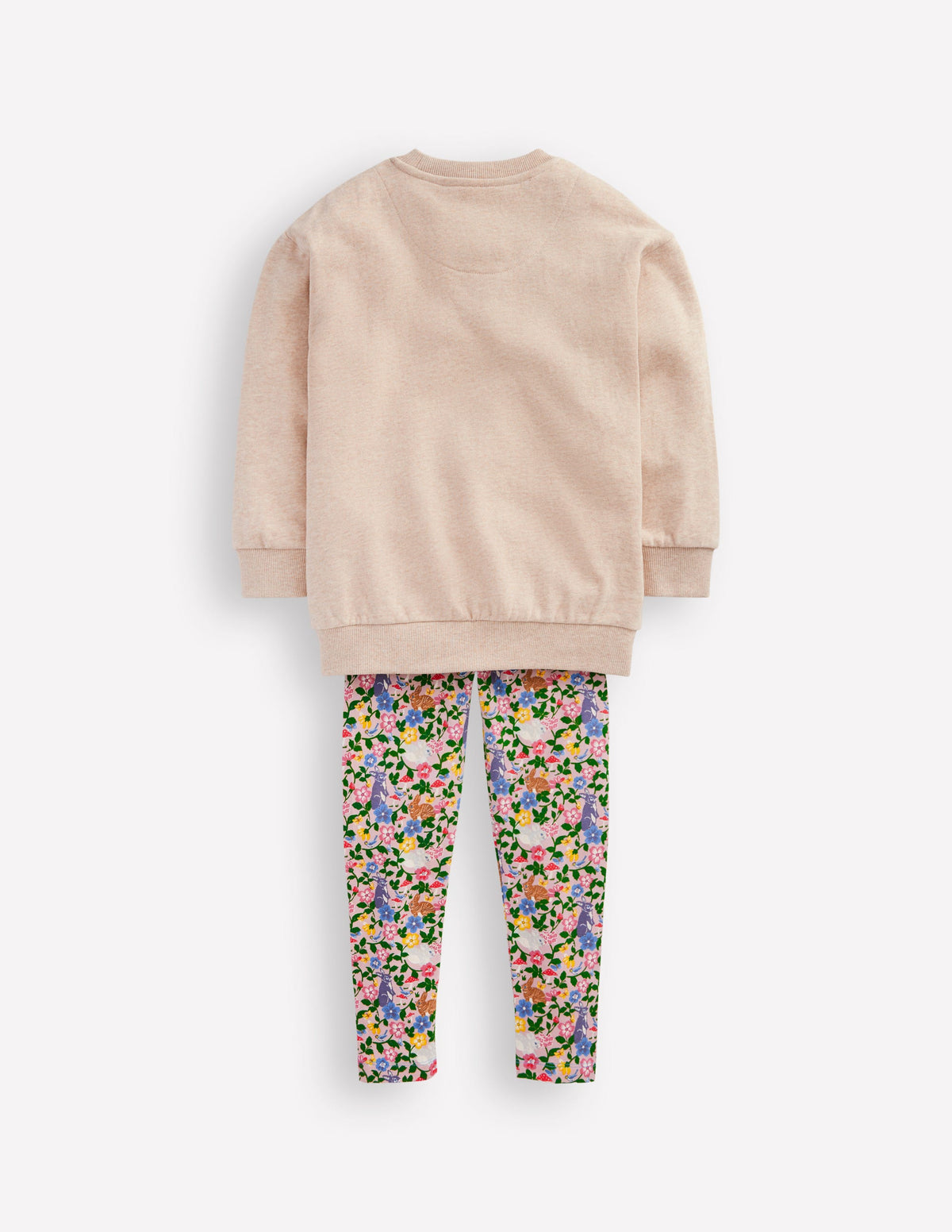 Relaxed Longline Sweatshirt-Oatmeal Bunny - Image 2