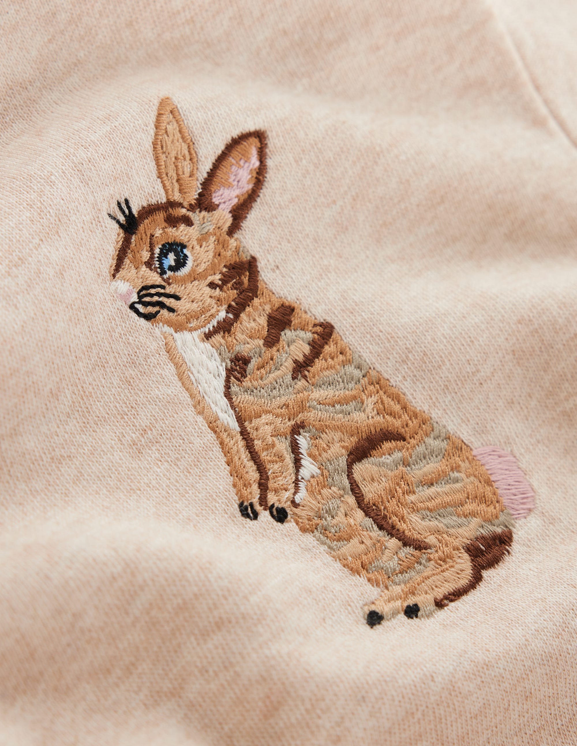 Relaxed Longline Sweatshirt-Oatmeal Bunny - Image 3