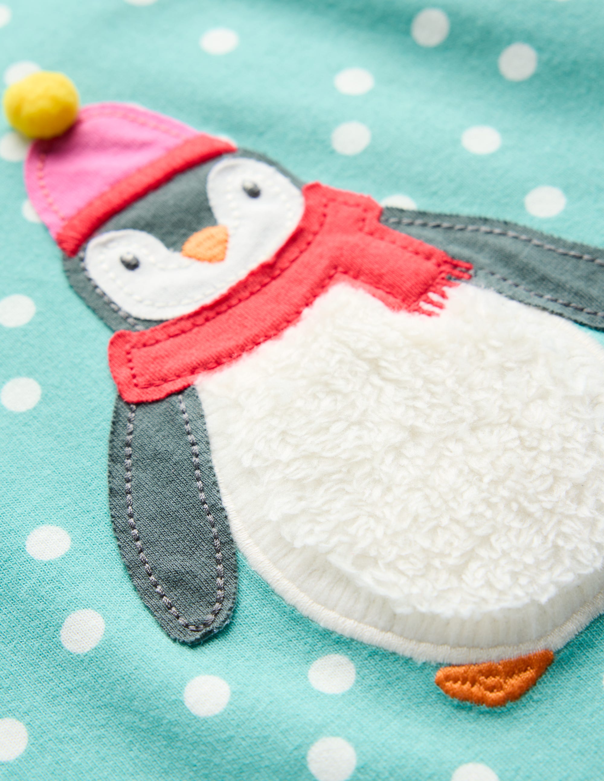 Appliqué Jersey Tunic-Brook Blue Spot Penguins - Image 3