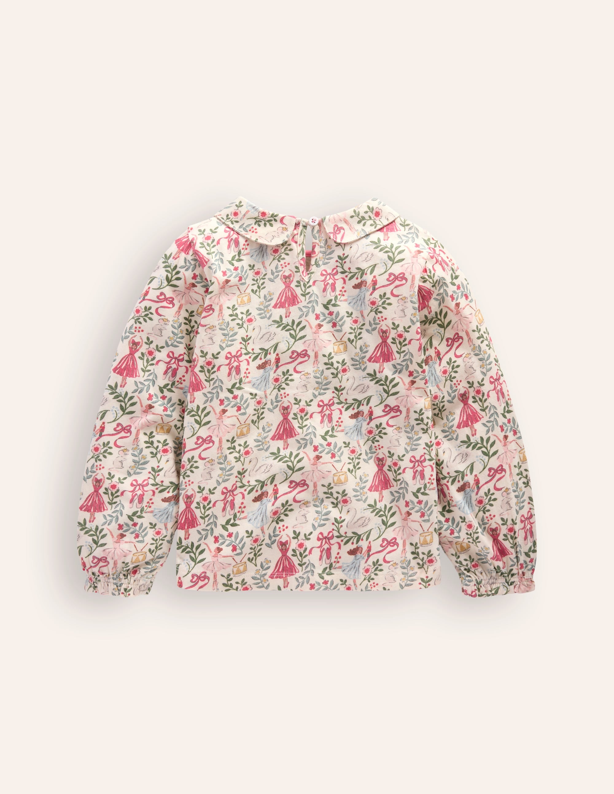 Collared Jersey Top-Vanilla White Ballet Toile - Image 2