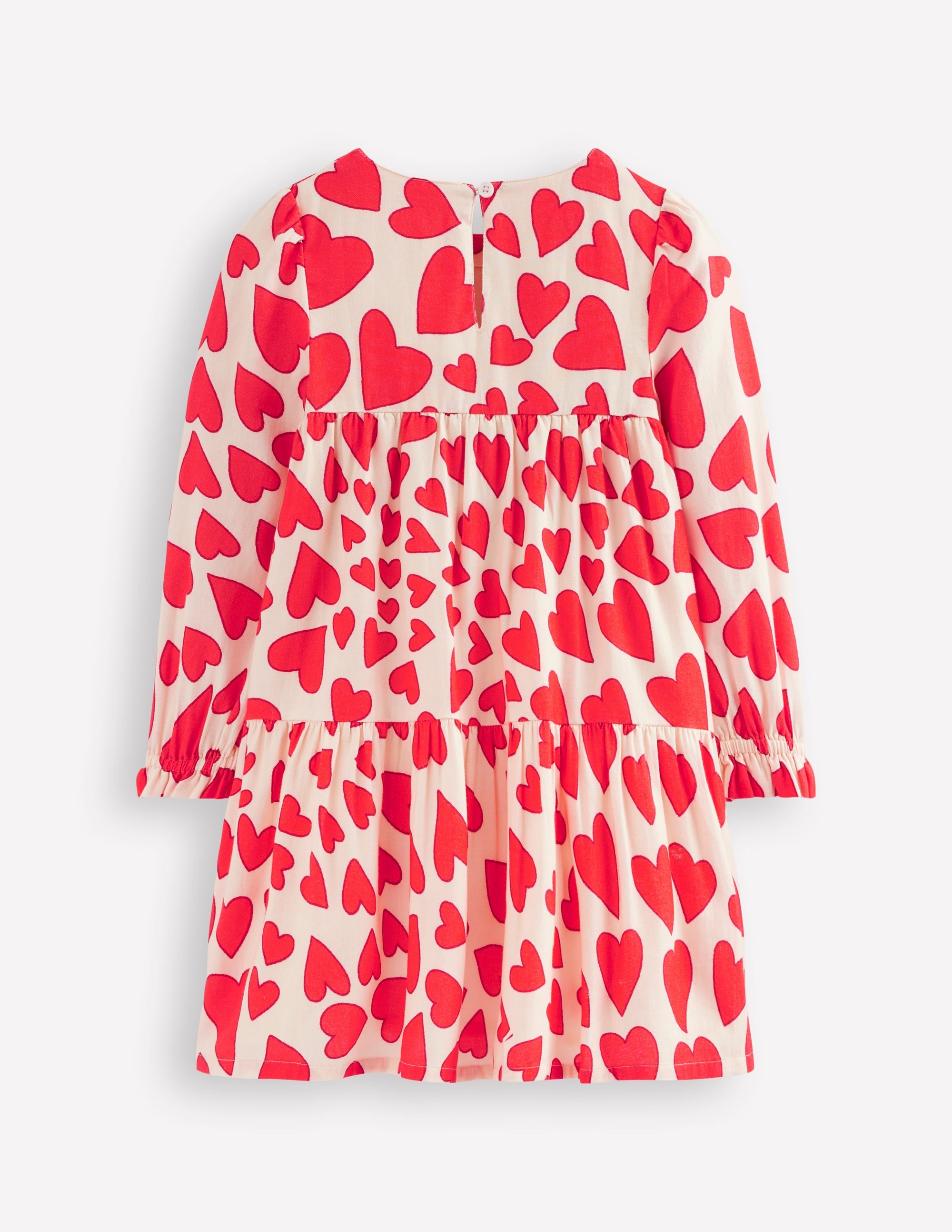 Betsy Tiered Twirly Dress-Poppy Red Hearts - Image 2