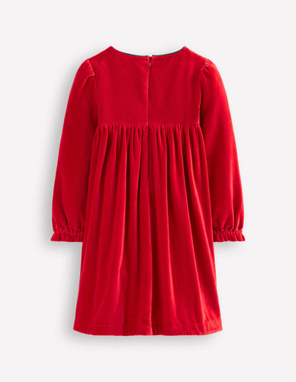 Bess Cosy Smocked Dress-Poppy Red Rabbit-2