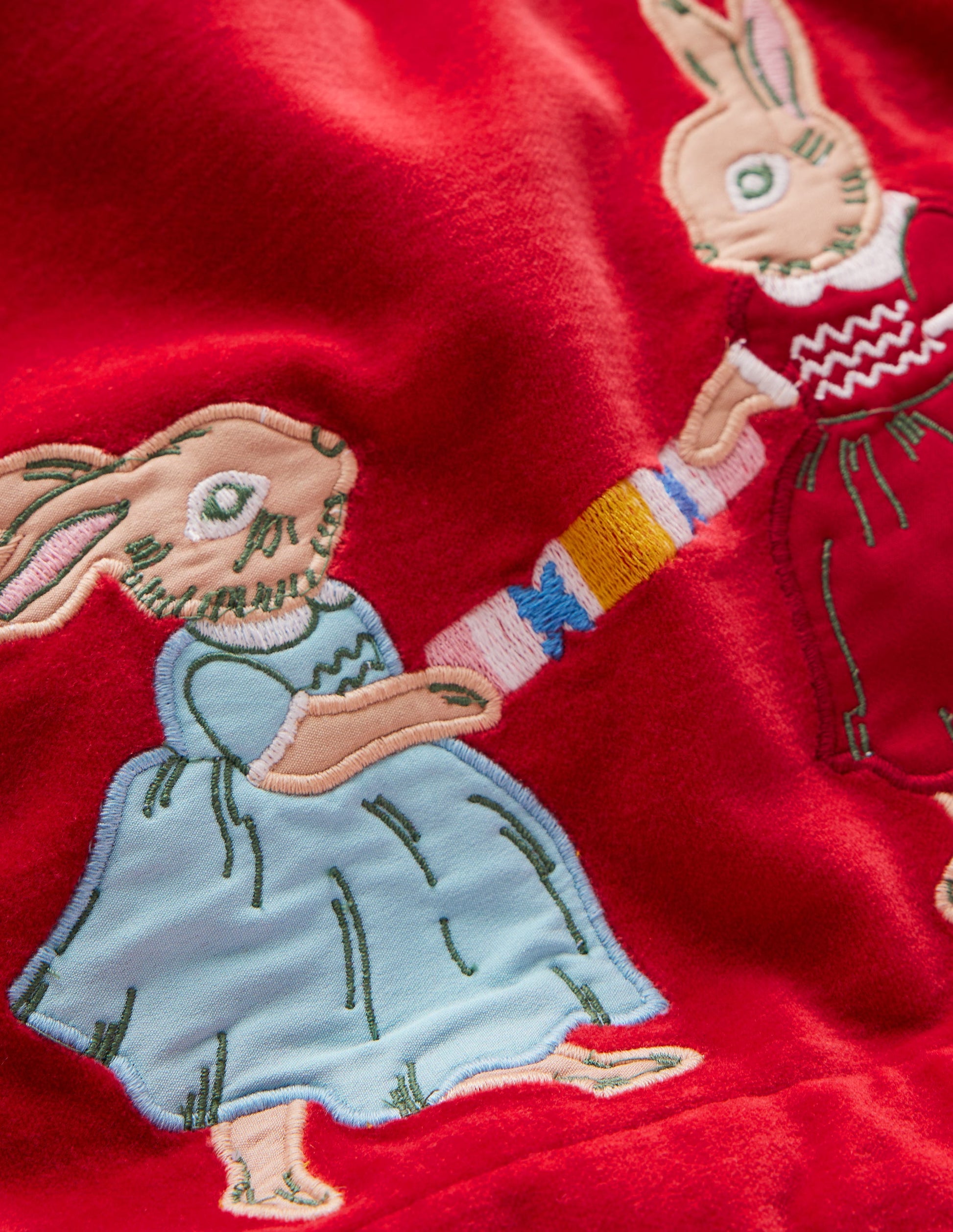 Bess Cosy Smocked Dress-Poppy Red Rabbit-3