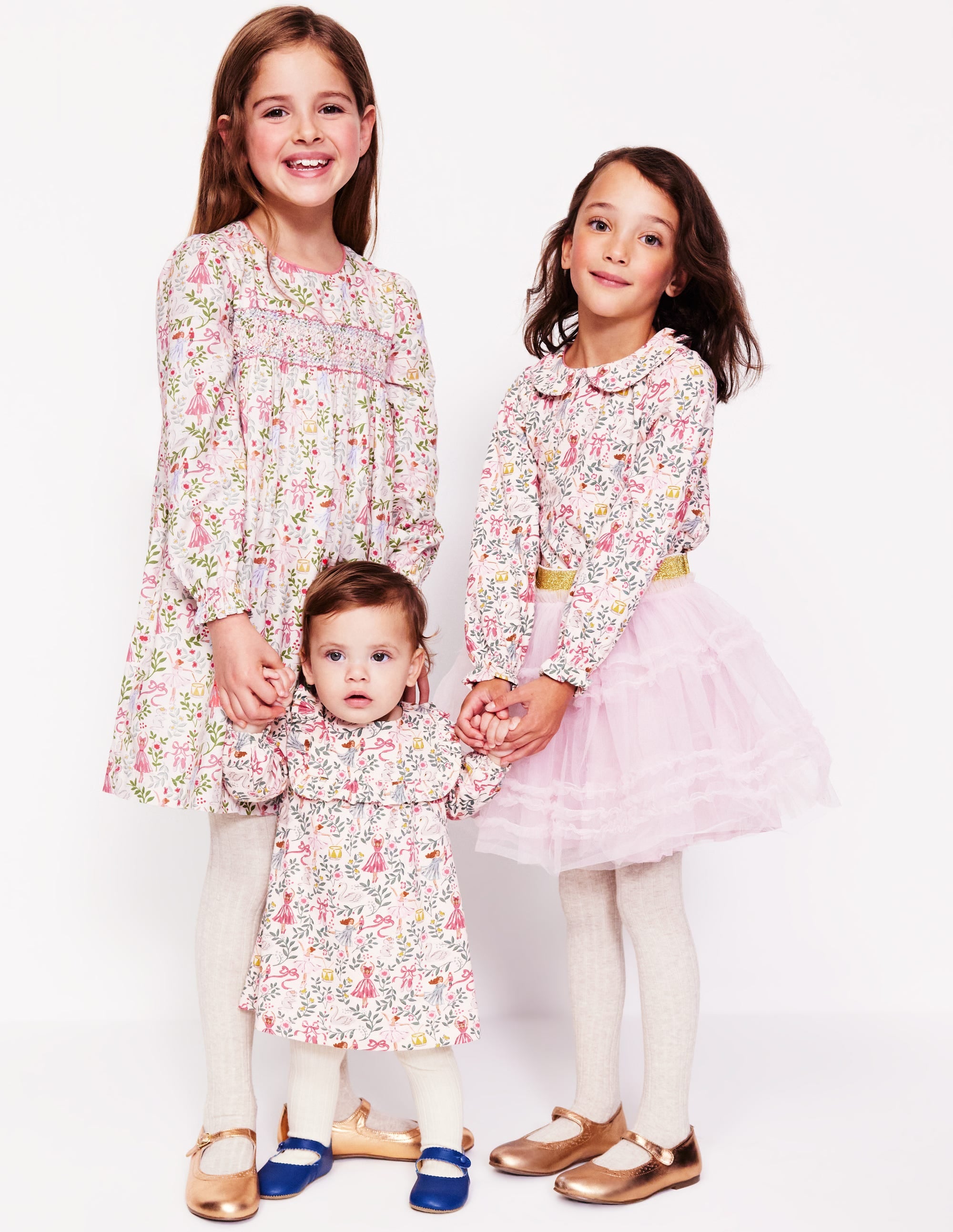 Bess Cosy Smocked Dress-Vanilla White Ballet Toile - Image 4