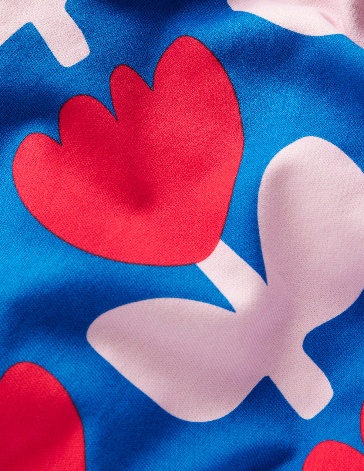Printed Relaxed Sweatshirt-Kingfisher Blue Bold Floral-1