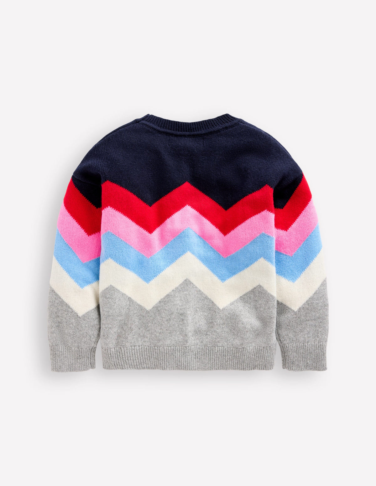 Zig Zag Jumper-Grey Marl Multi - Image 2