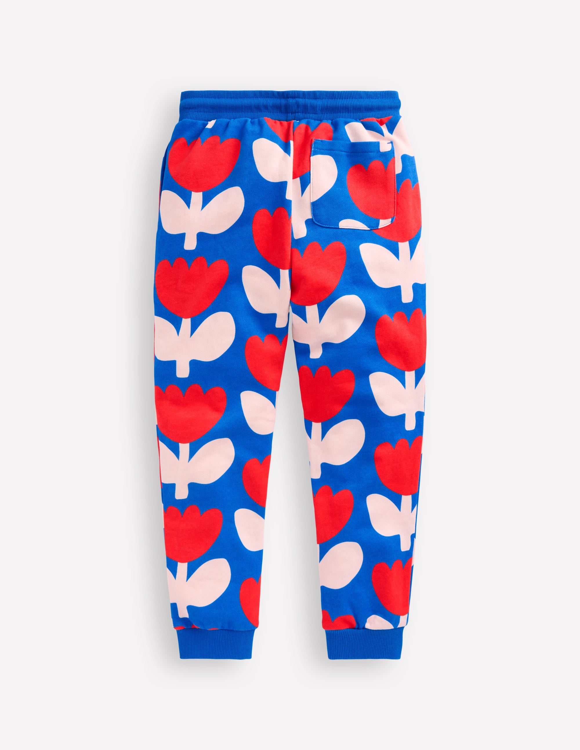 Printed Joggers-Kingfisher Blue Bold Floral - Image 2