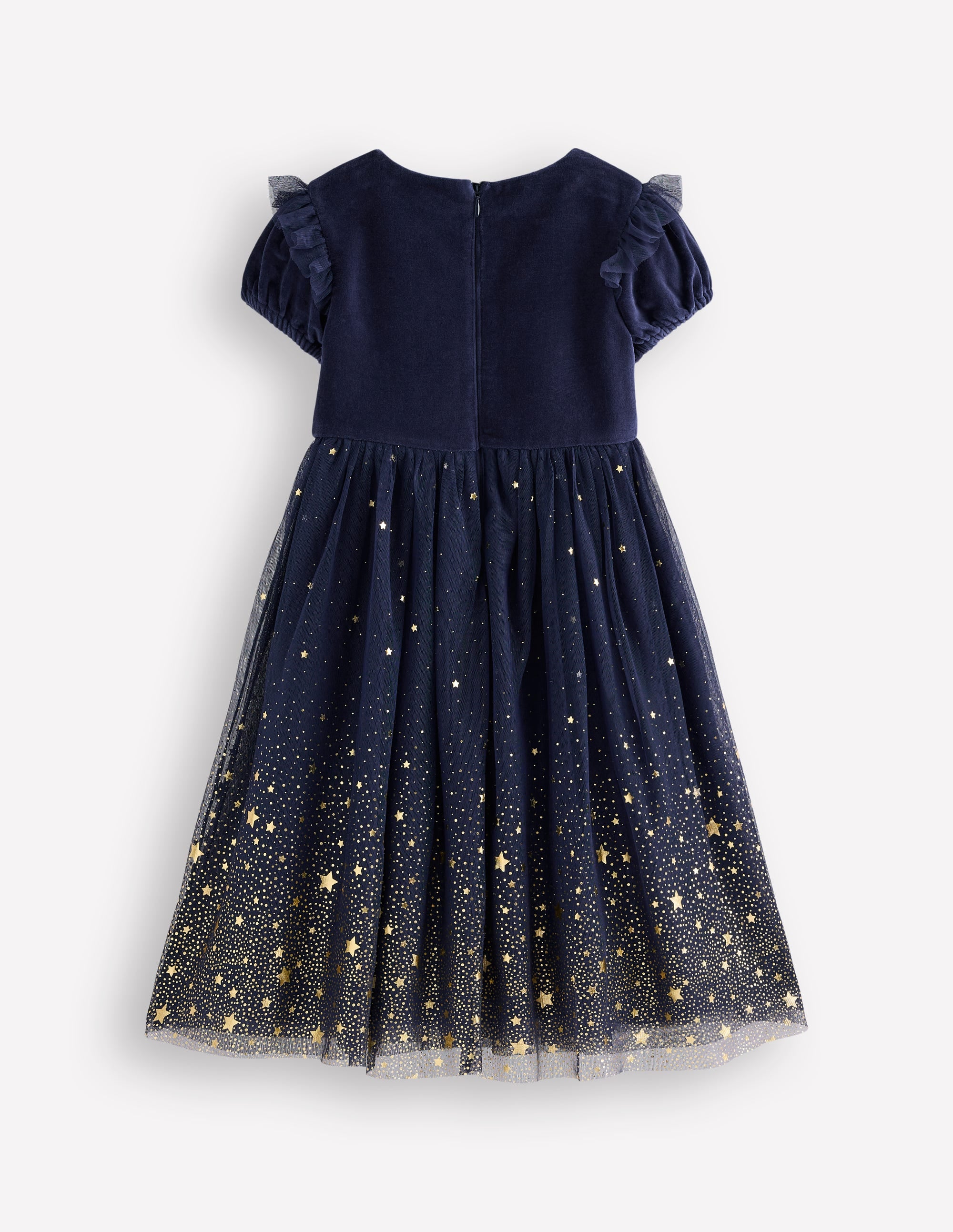 Esther Metallic Party Dress-College Navy - Image 2