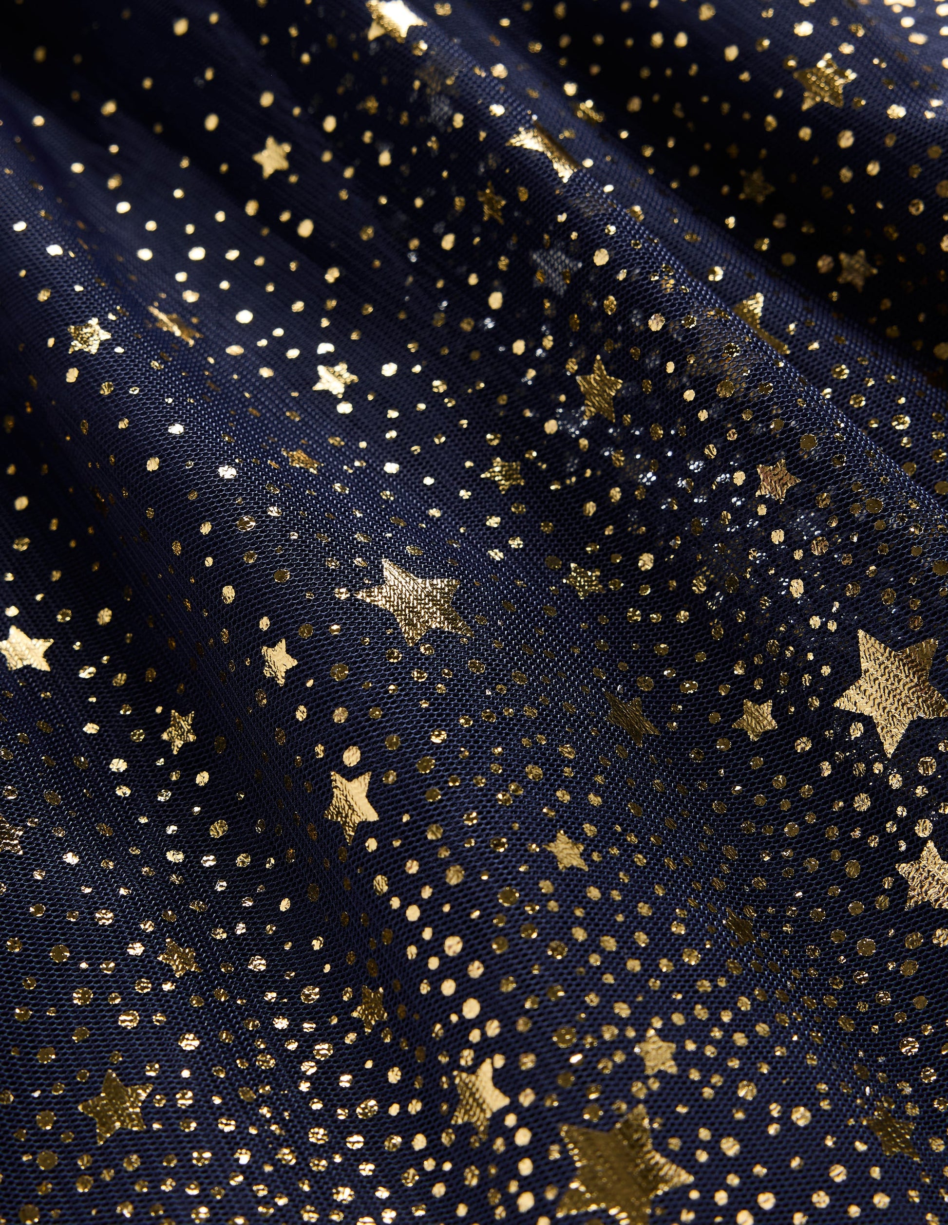 Esther Metallic Party Dress-College Navy-3