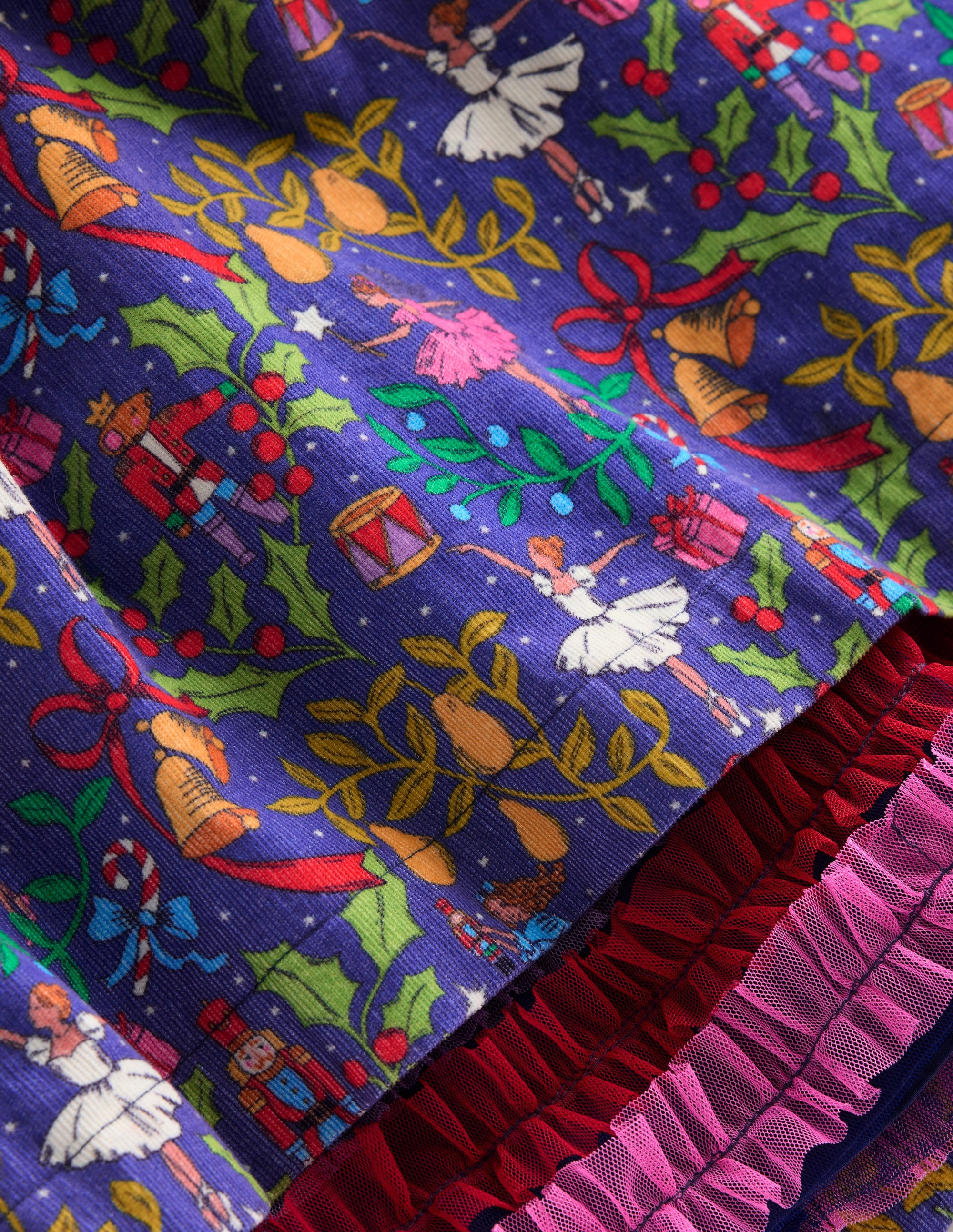 Peggy Cord Party Dress-Starboard Blue Nutcracker - Image 3
