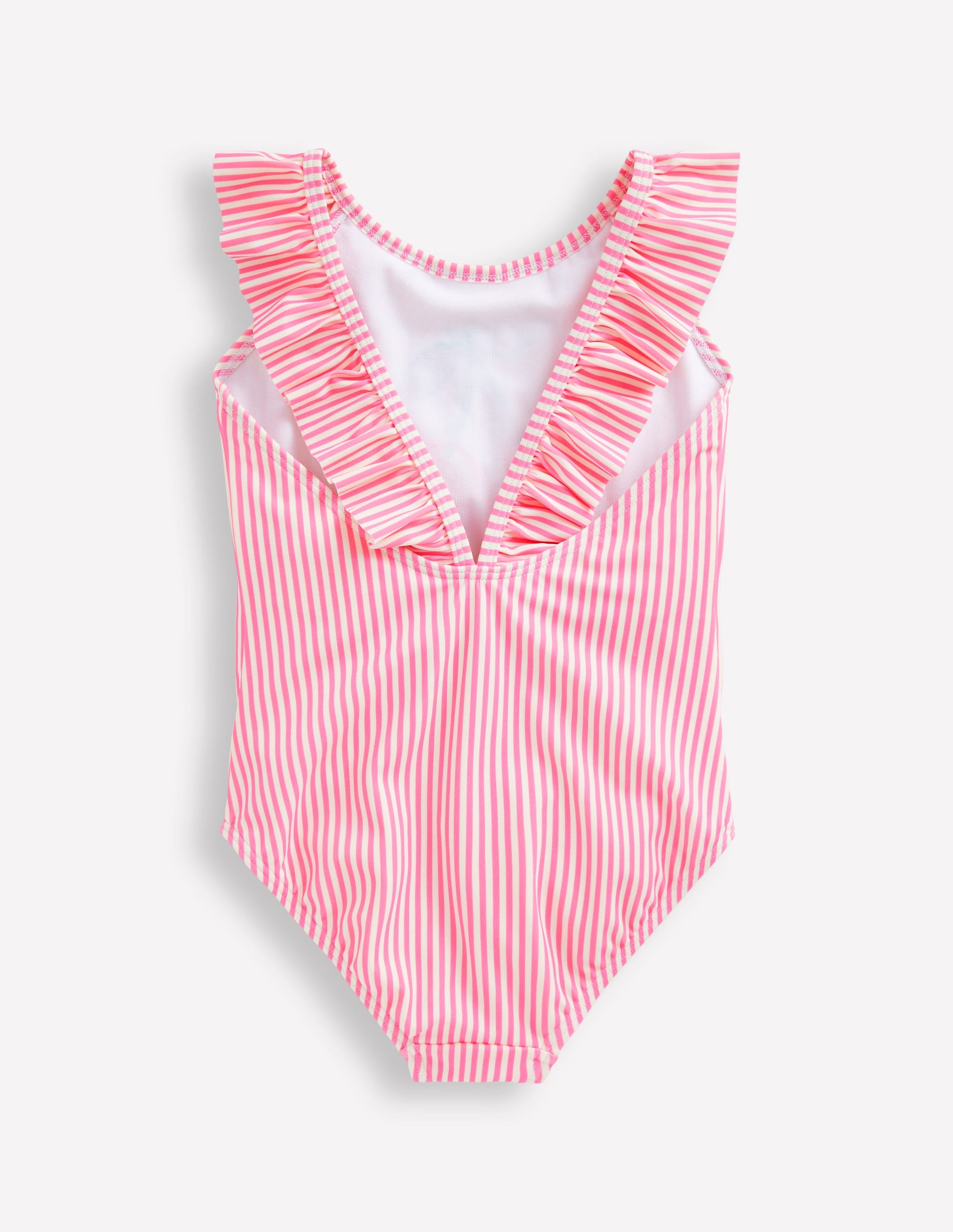 Hallie Frill Strap Swimsuit-Cosmos Pink Cherry - Image 2