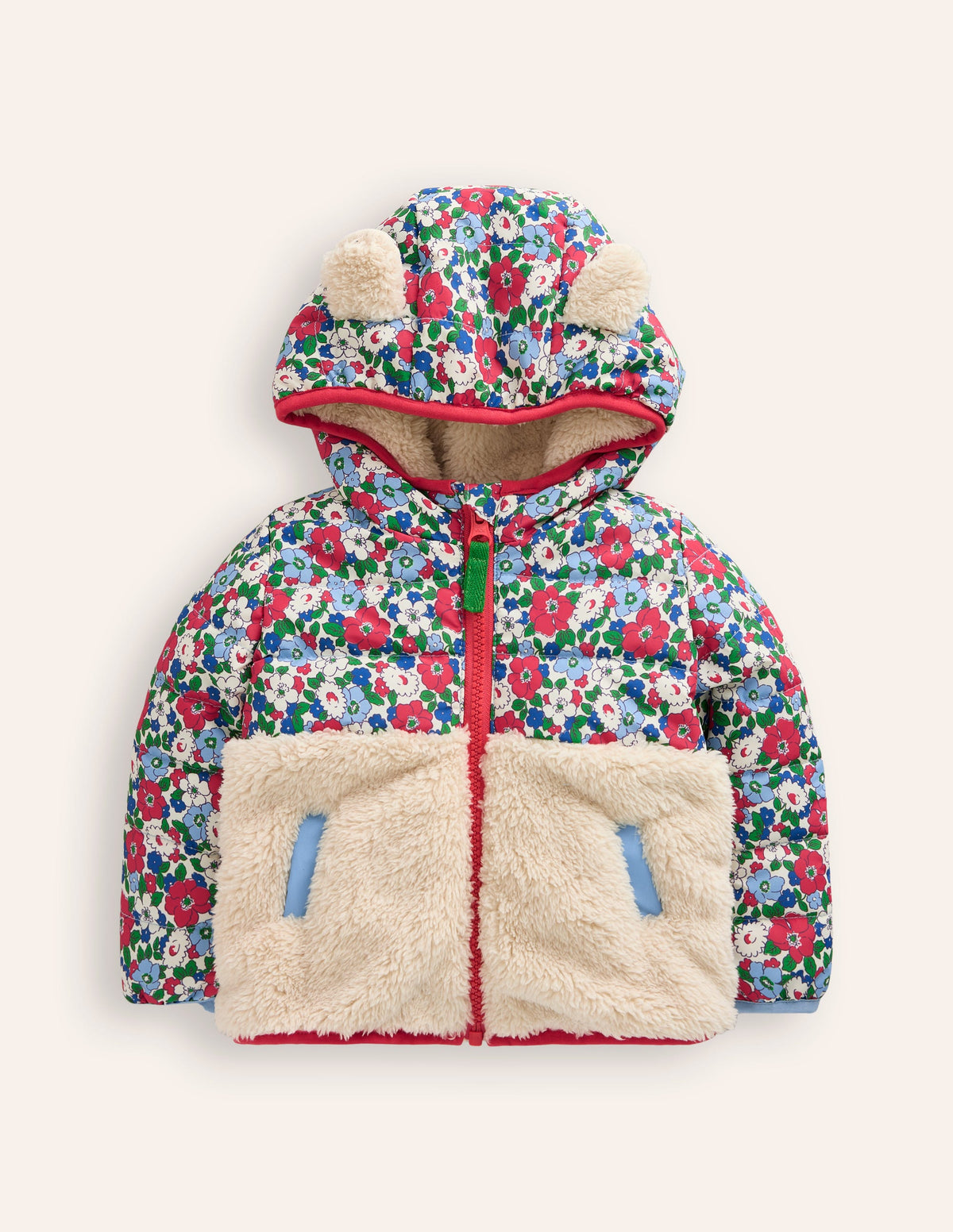 Mixed Borg Jacket-Glacier Blue - Image 1