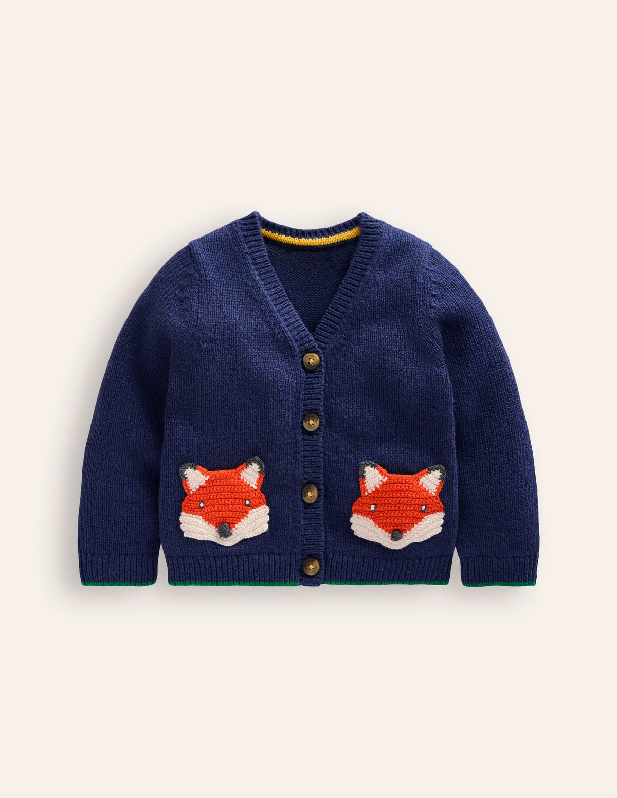 V-Neck Cardigan-Sapphire Blue Foxes-1