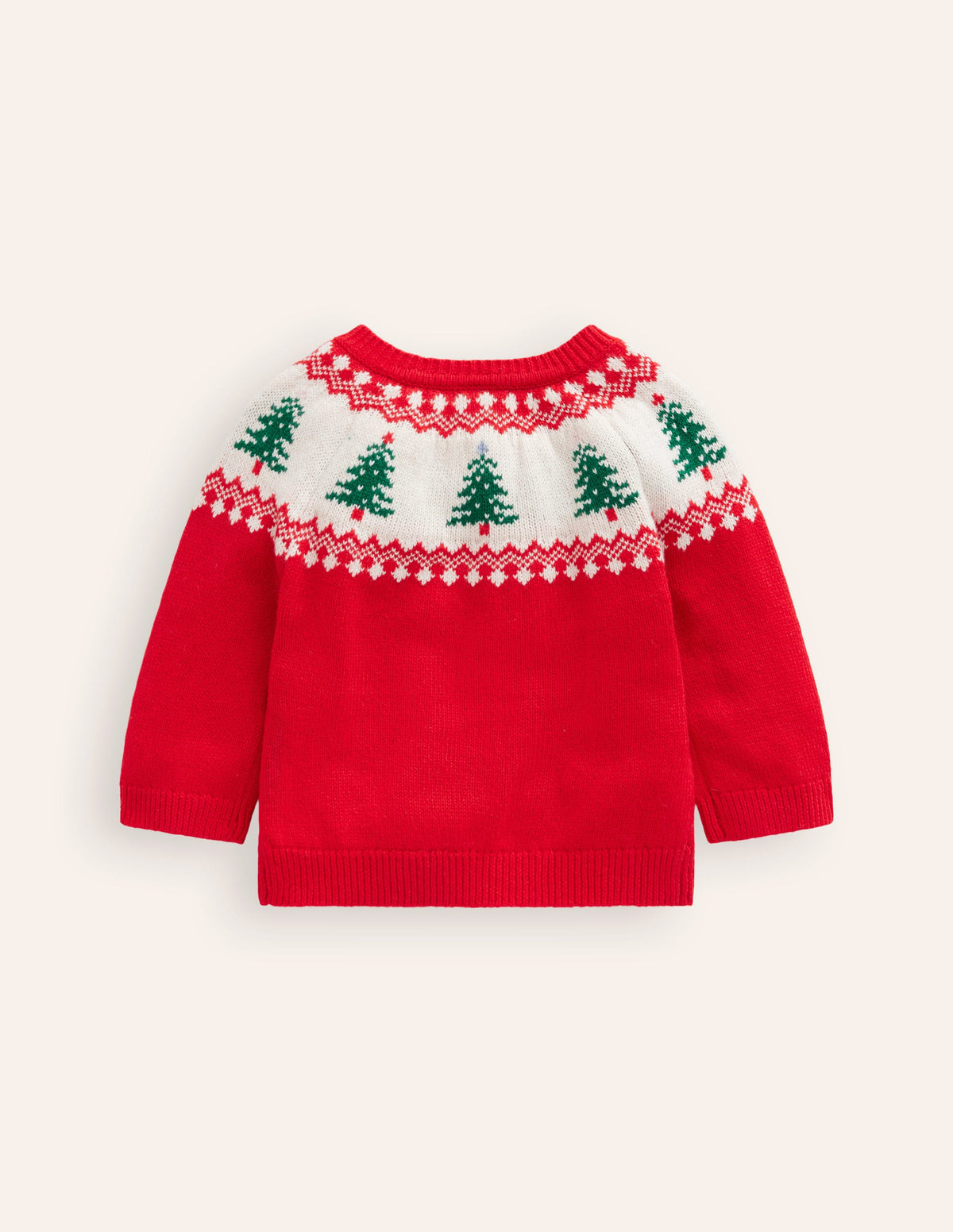 Fair Isle Jumper-Poppy Red Trees - Image 2