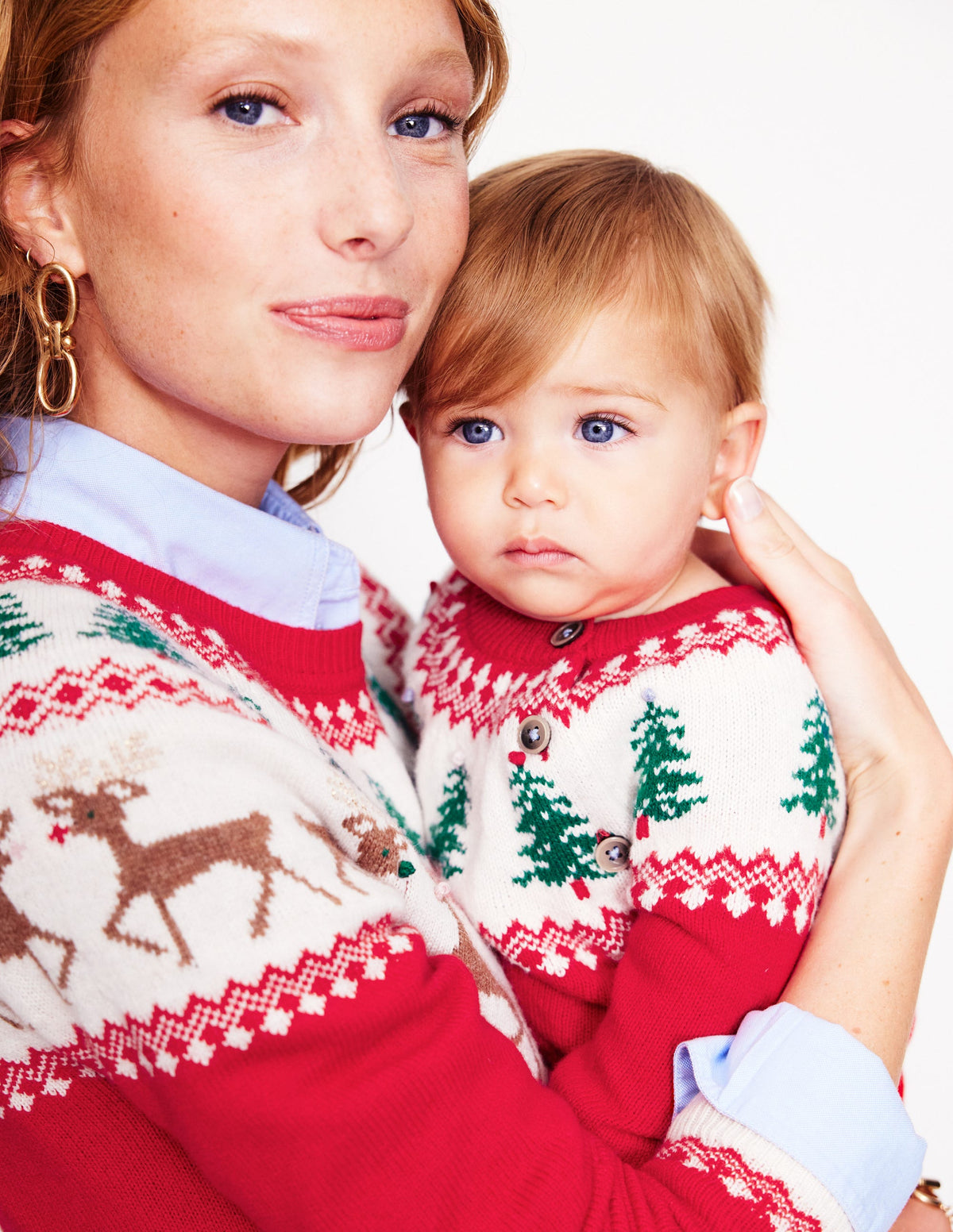 Fair Isle Jumper-Poppy Red Trees - Image 4
