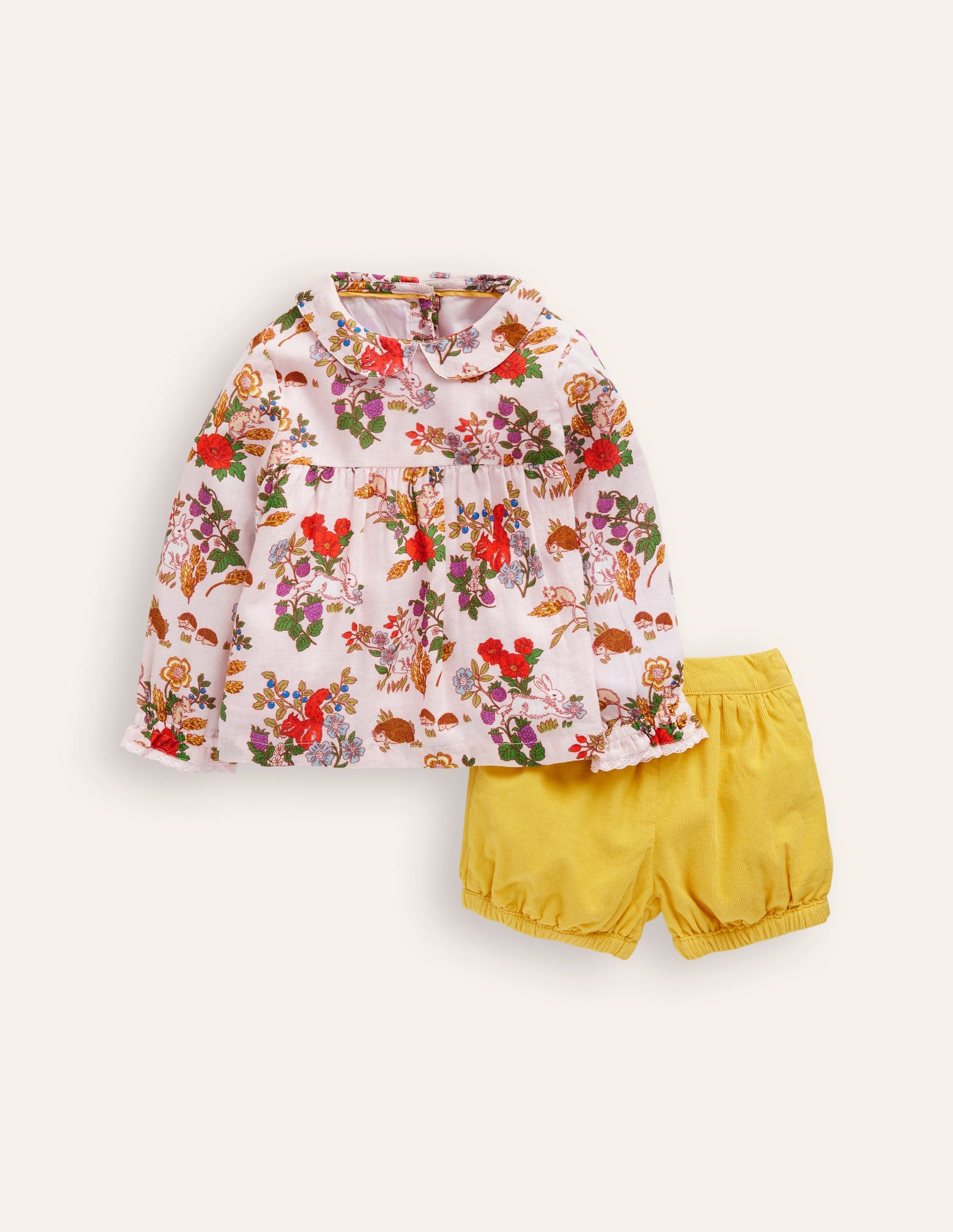 Woven Top and Bloomer Set-French Pink Harvest-1