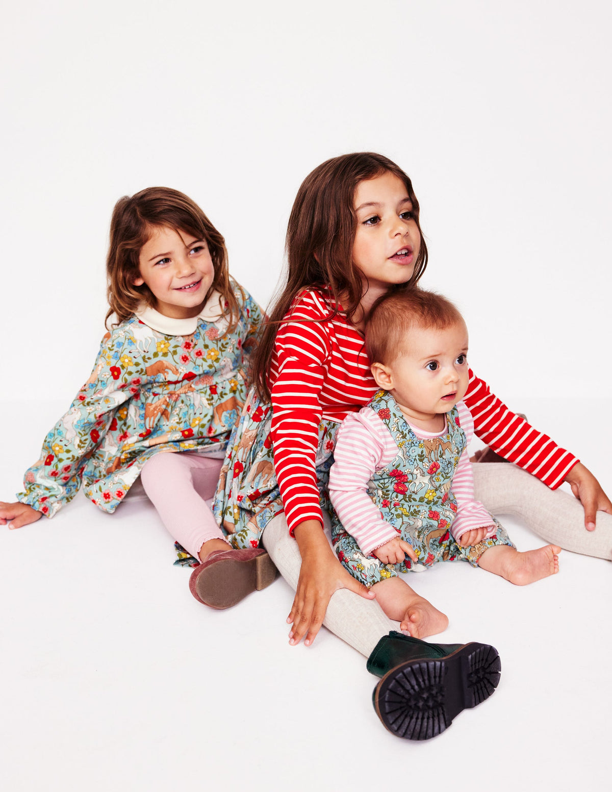 Jersey Dungaree Set-Blue Pony Floral - Image 4