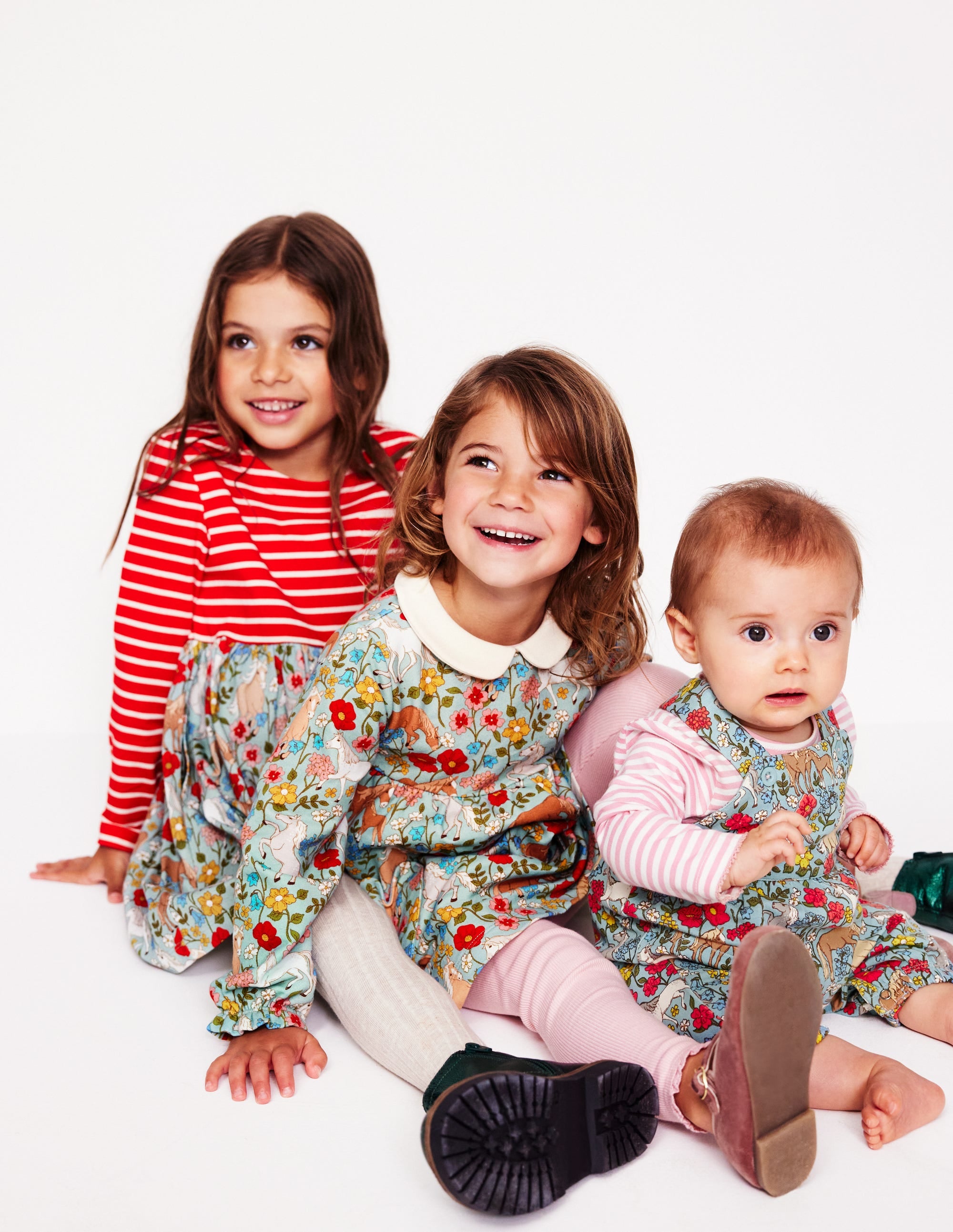 Jersey Dungaree Set-Blue Pony Floral - Image 5