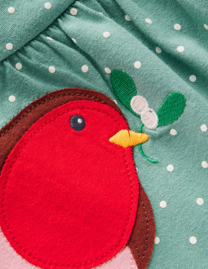 Jersey Dress and Legging Set-Eucalyptus Pin Spot / Blush-3