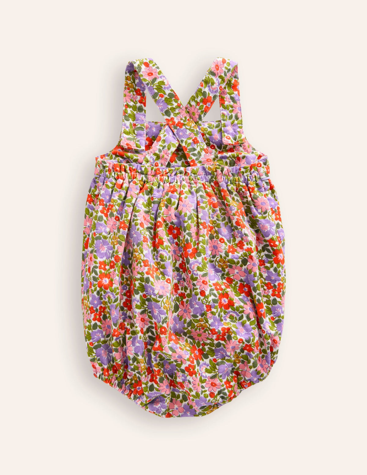 Floral Cord Romper-Multi Flowerbed-2