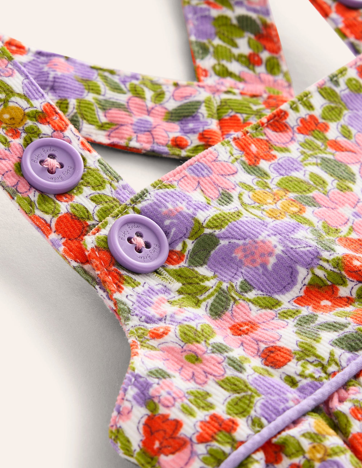 Floral Cord Romper-Multi Flowerbed-3