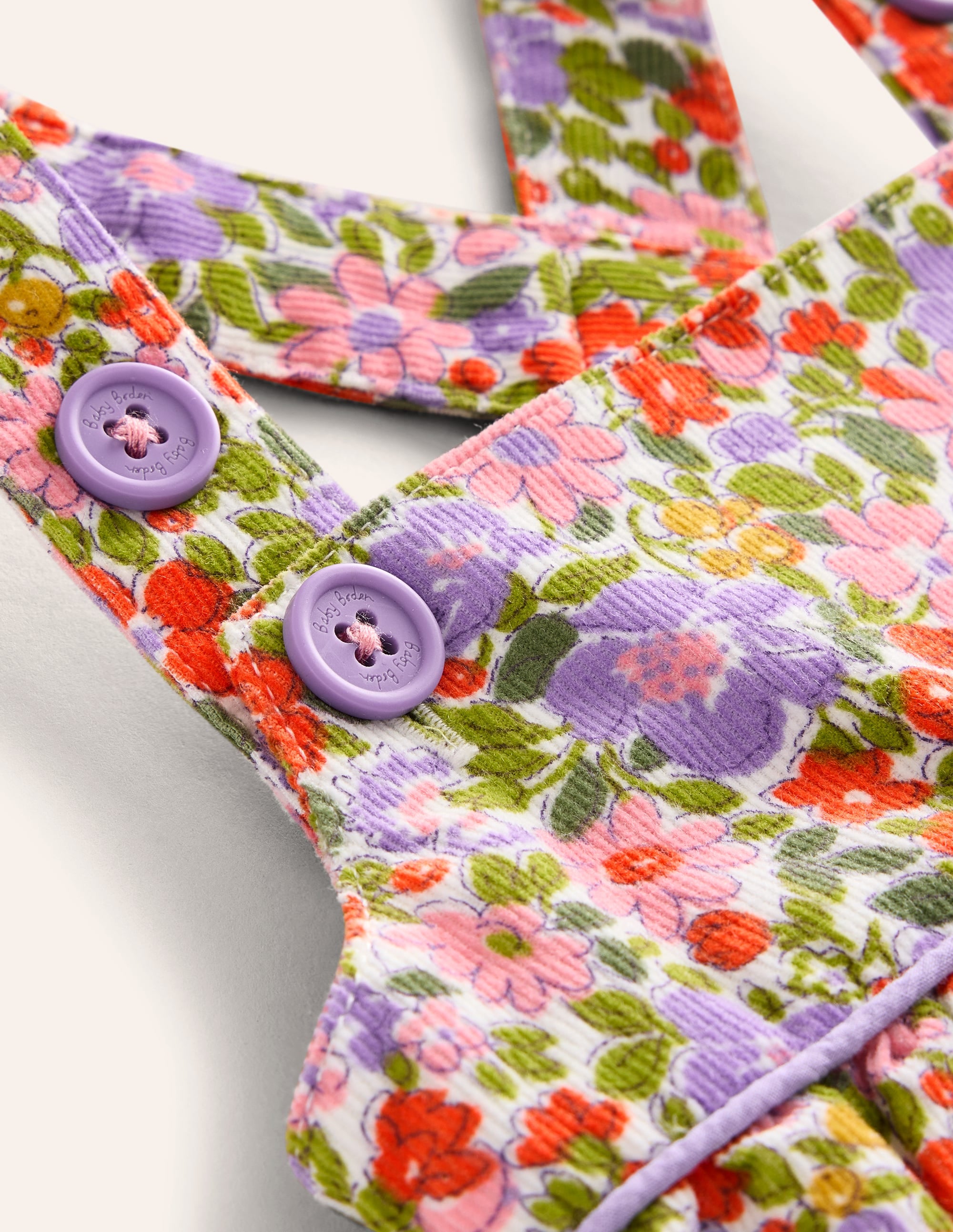 Floral Cord Romper-Multi Flowerbed - Image 3