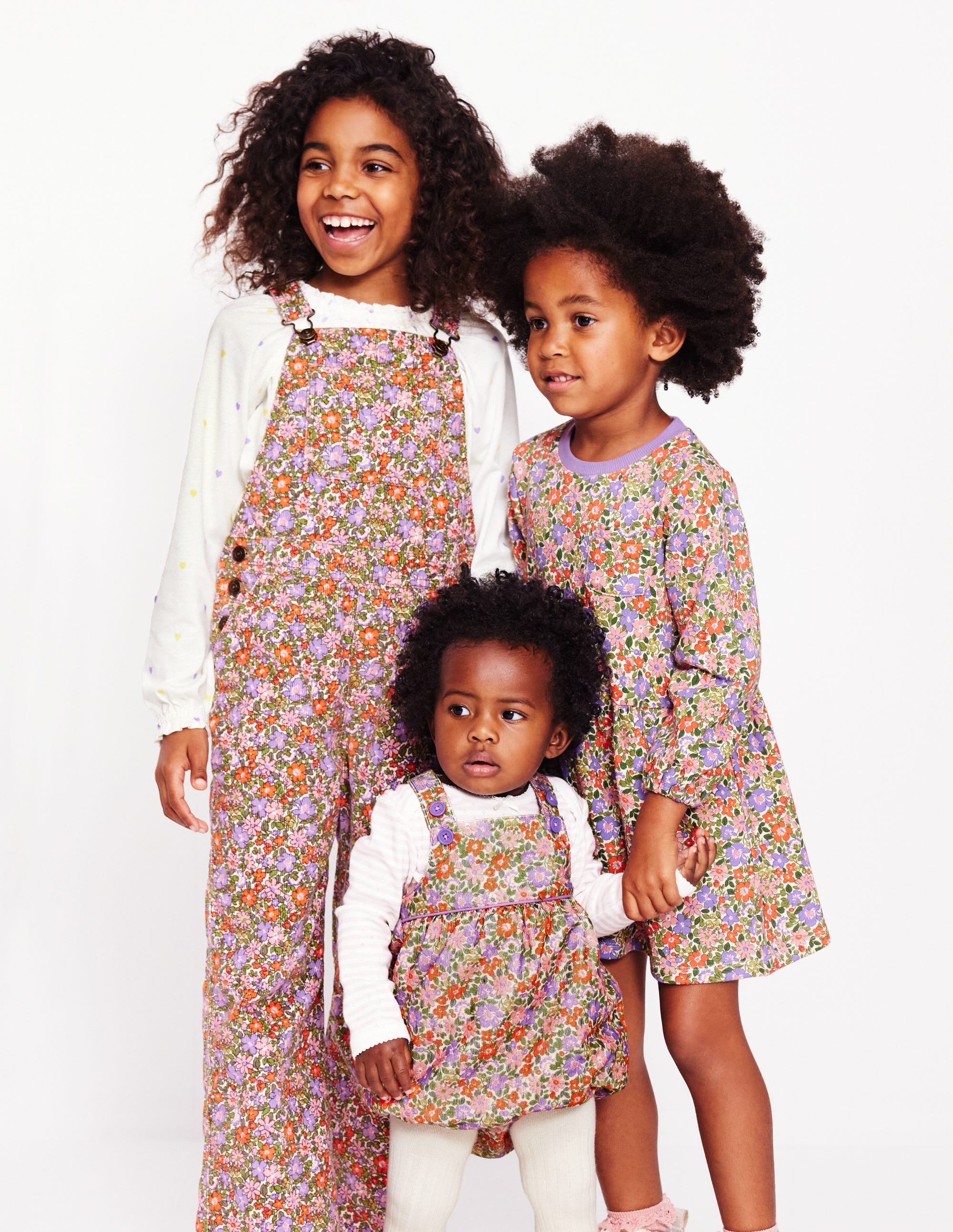 Floral Cord Romper-Multi Flowerbed - Image 5