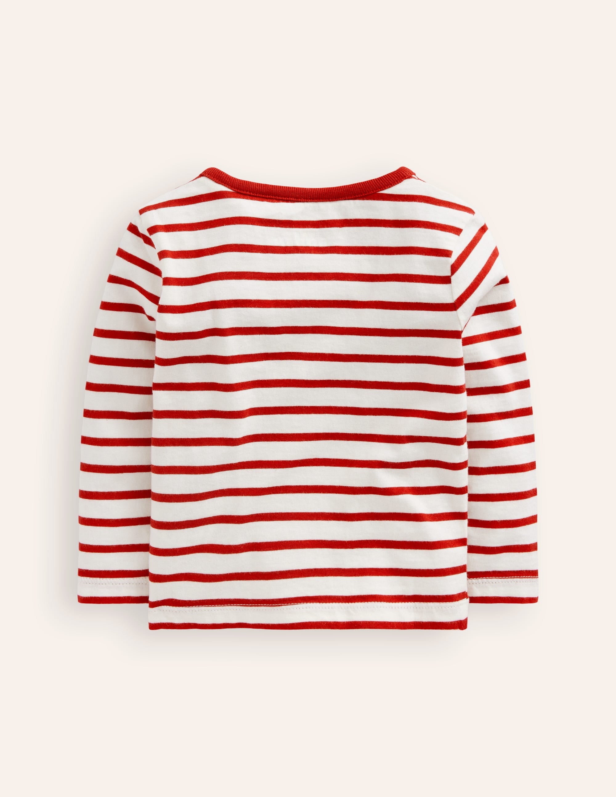 Animal Applique T-shirt-Jewel Red/Ivory Deer - Image 2