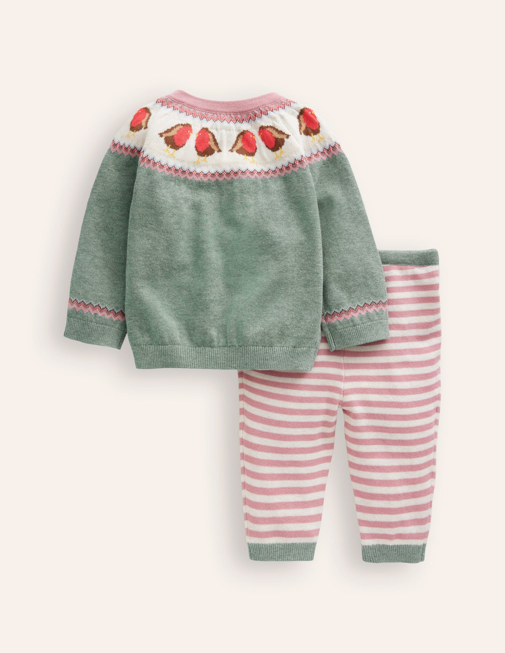 Fun Knitted Play Set-Csarite Green Robins-2