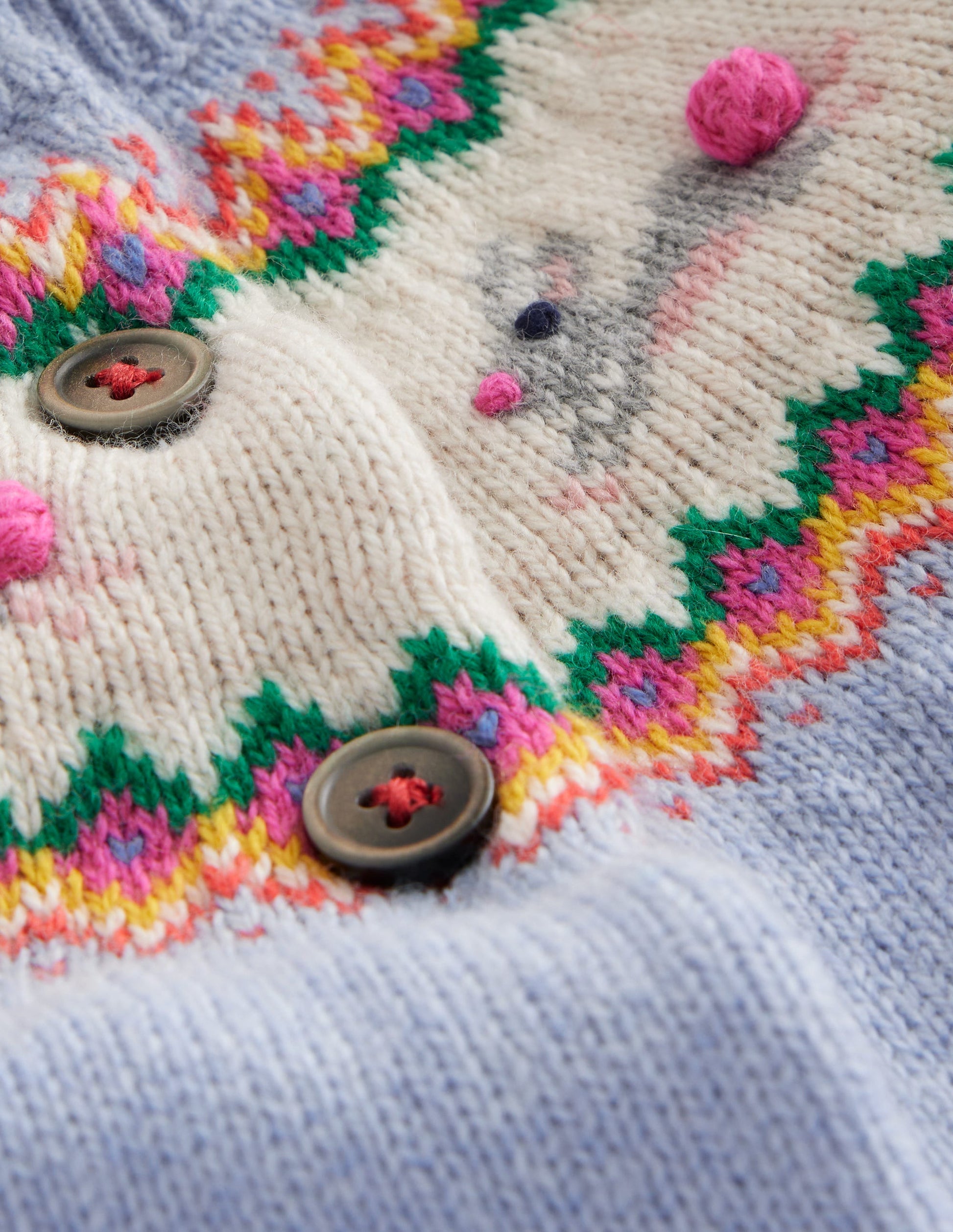 Edie Fair Isle Cardigan-Sky Blue Bunnies-3