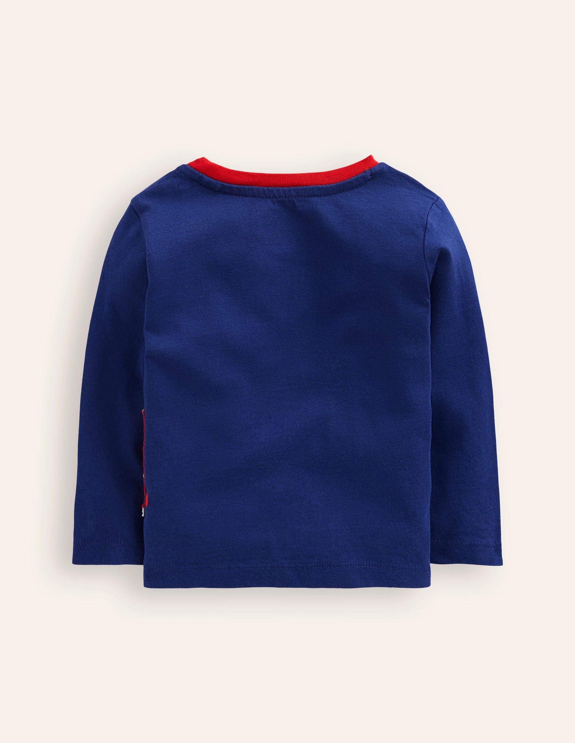 Long Sleeve Applique T-shirt-Starboard Blue Fire Engine-2
