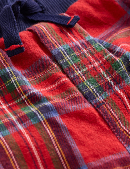 Cosy Lined Trousers-Red and Blue Check-3