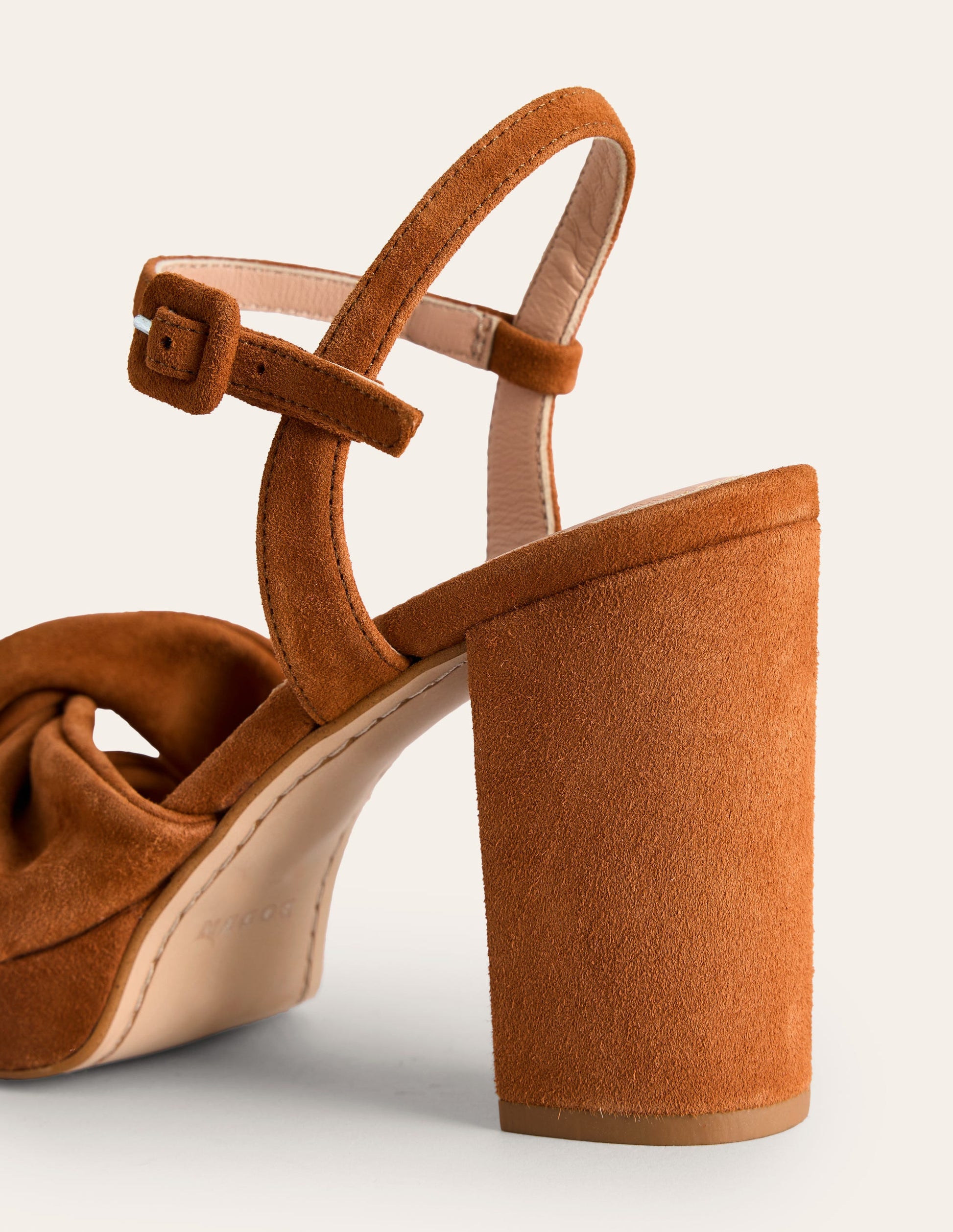 Twist-Front Heeled Platforms-Ginger Snap Suede-4