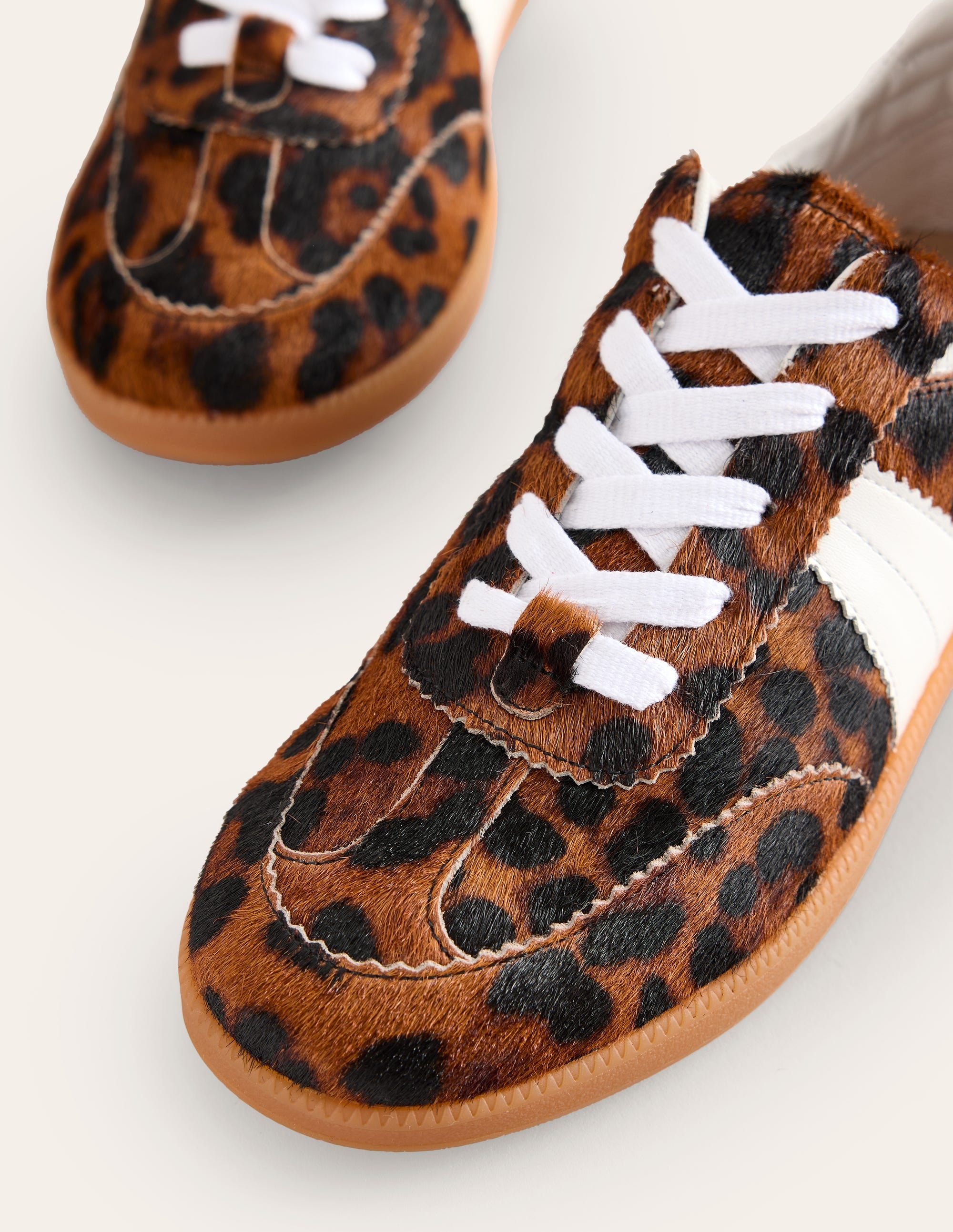 Erin Retro Tennis Trainers-Dark Classic Leopard - Image 4