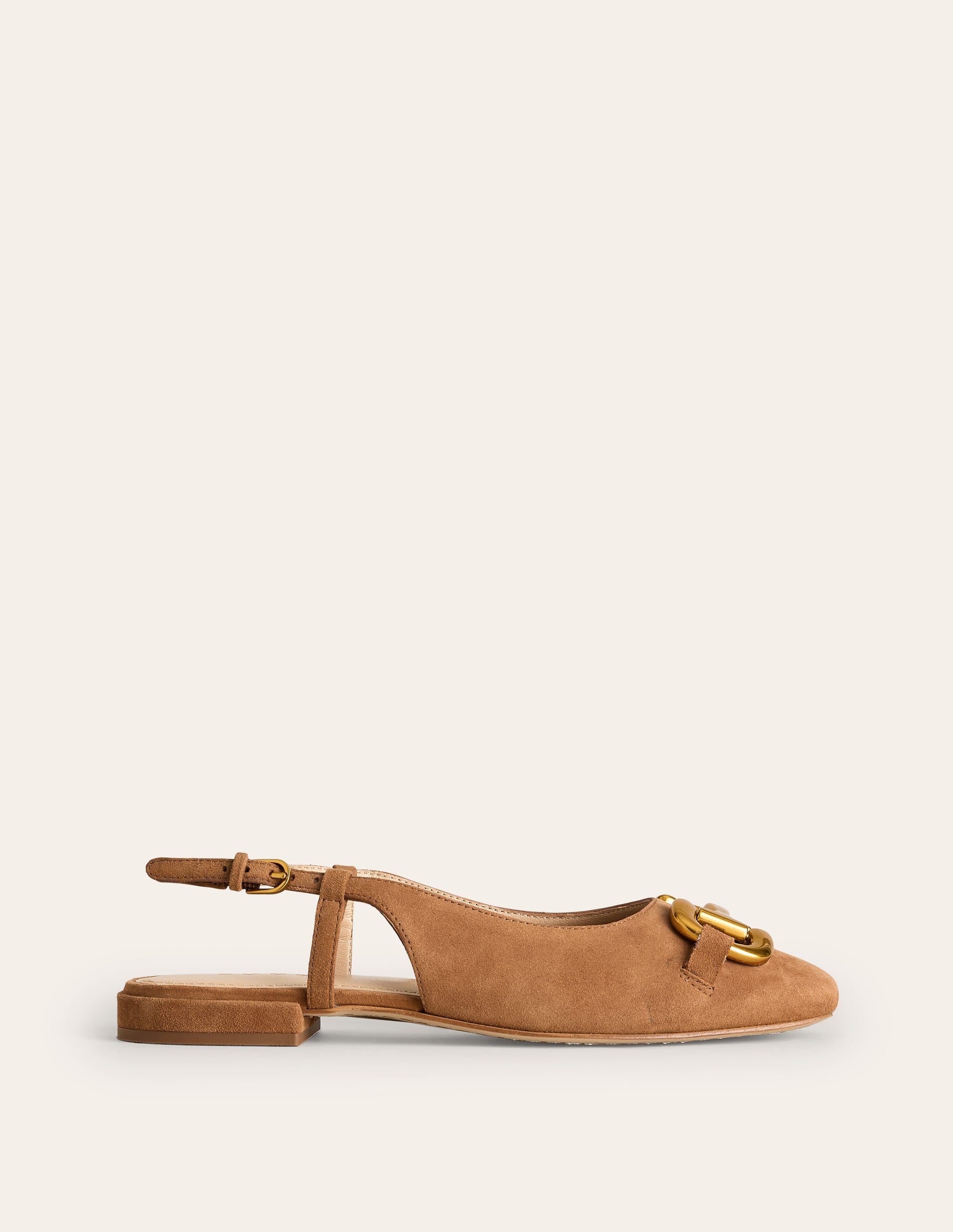 Iris Snaffle Slingback Flats-Ginger Snap Suede - Image 2