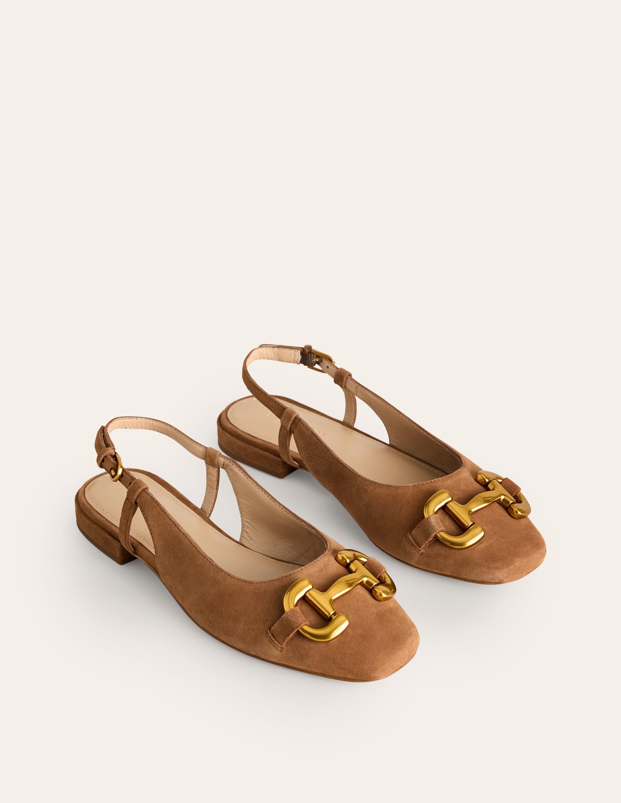 Iris Snaffle Slingback Flats-Ginger Snap Suede - Image 3