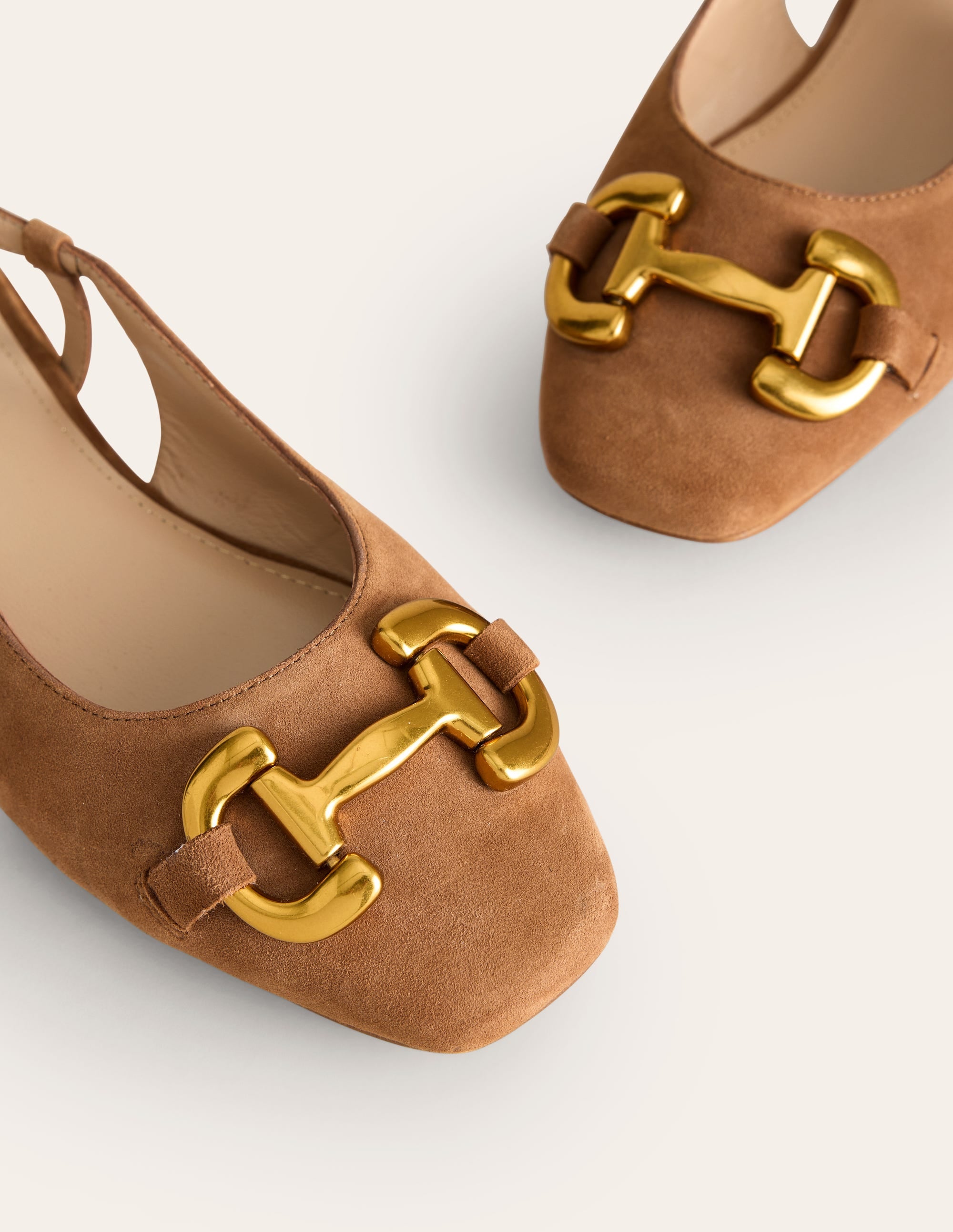 Iris Snaffle Slingback Flats-Ginger Snap Suede - Image 4