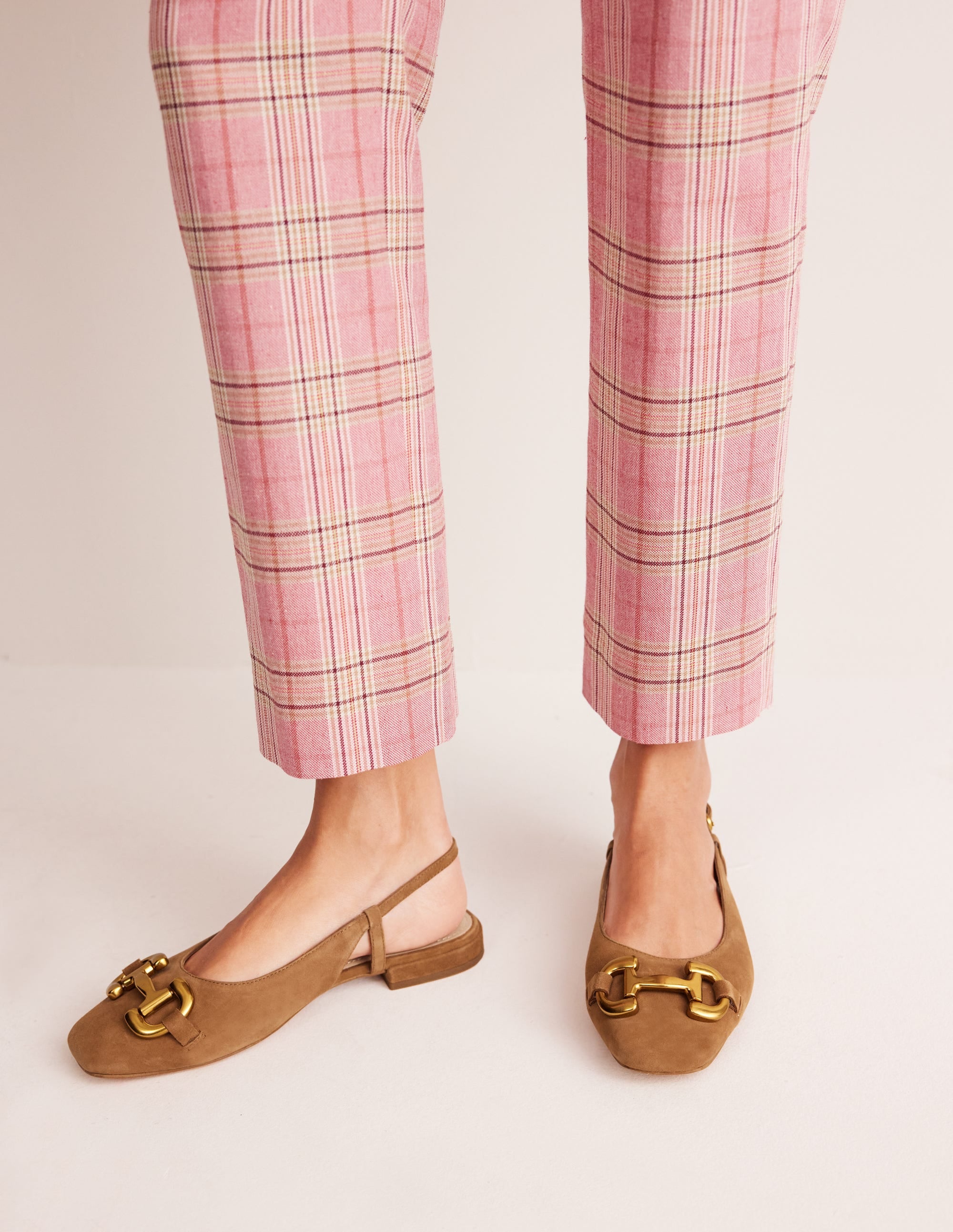Iris Snaffle Slingback Flats-Ginger Snap Suede - Image 1