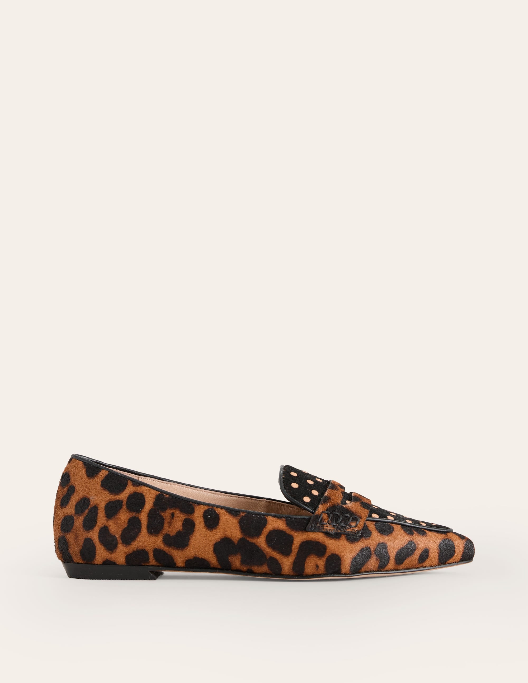 Pointed Loafers-Black and Camel Spot - Image 2