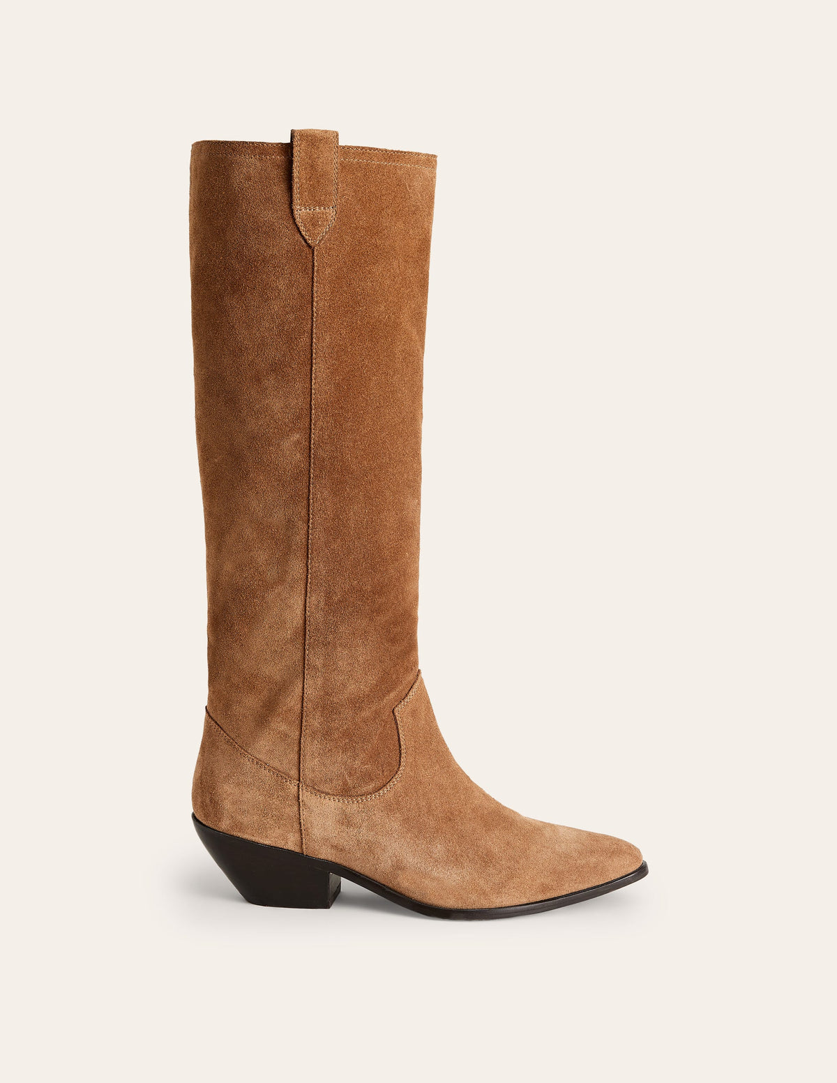 Western Knee High Boots-Rusty Tan Suede - Image 1