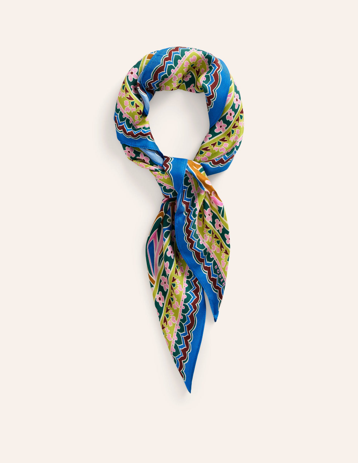 Elisabeth Silk Square Scarf-Paisley Pomme-2
