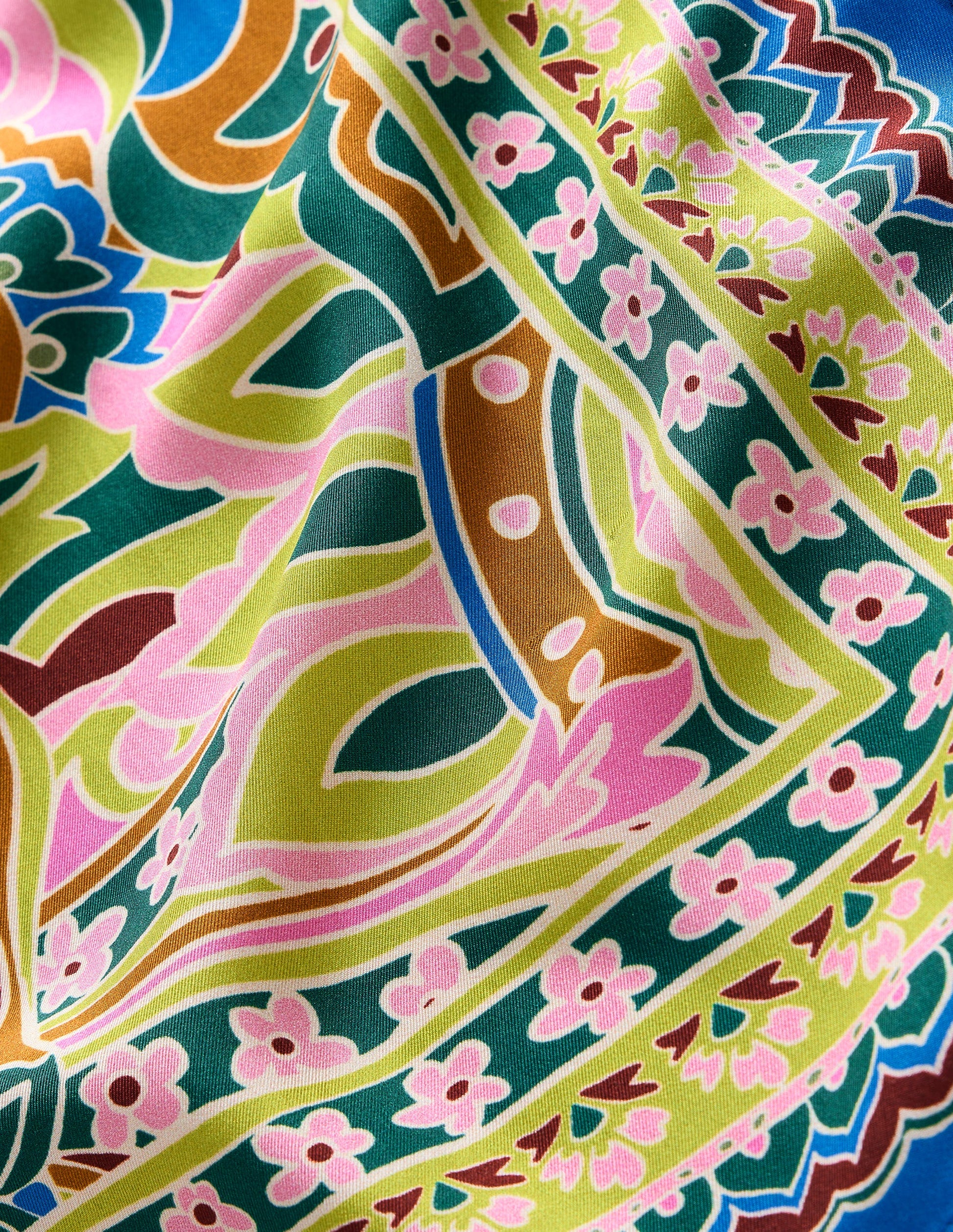 Elisabeth Silk Square Scarf-Paisley Pomme-3