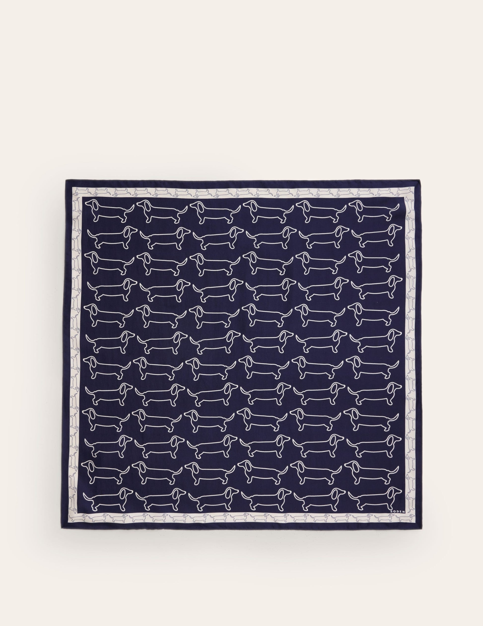 Elisabeth Silk Square Scarf-Dachshund, Conversational-4