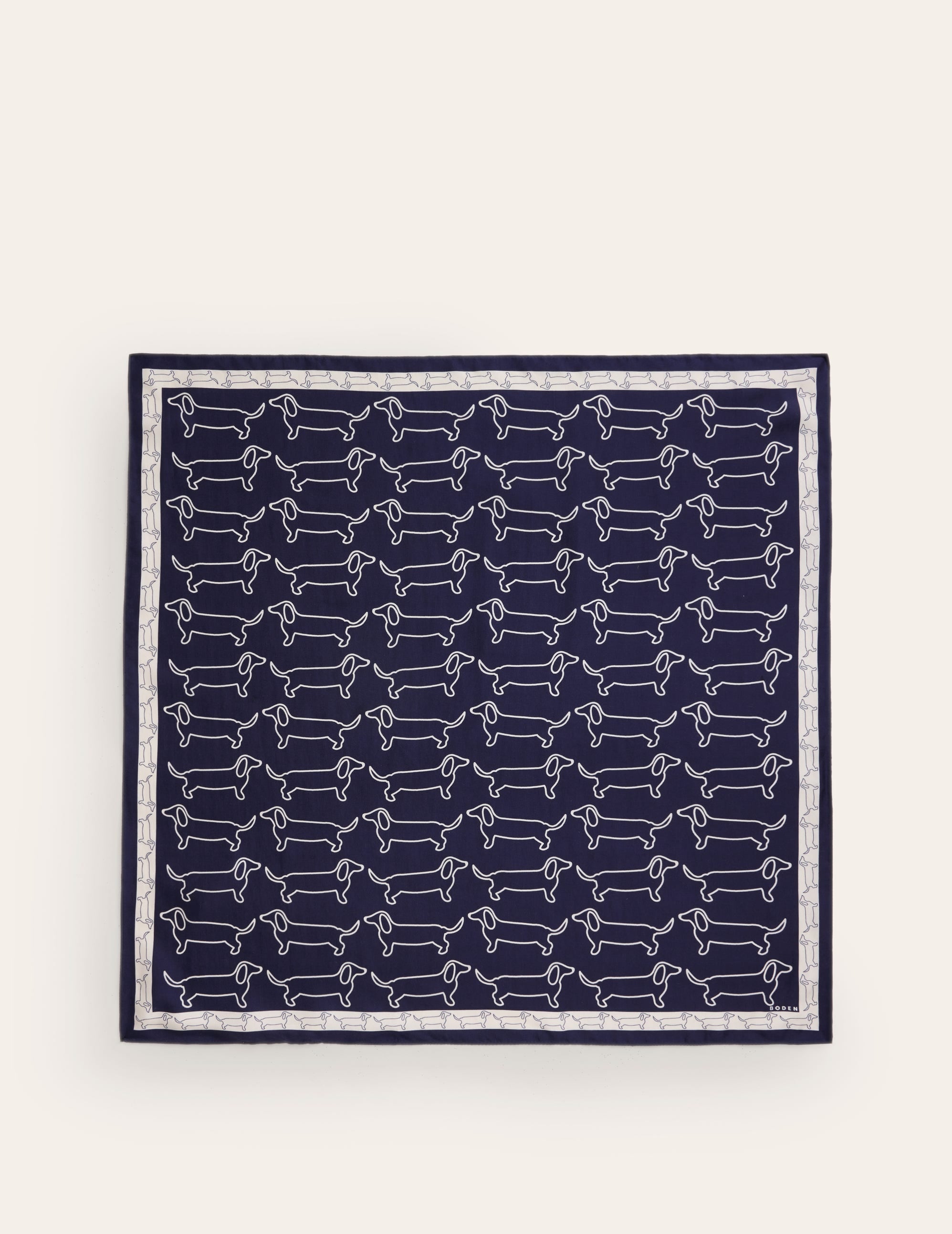 Elisabeth Silk Square Scarf-Dachshund, Conversational - Image 4