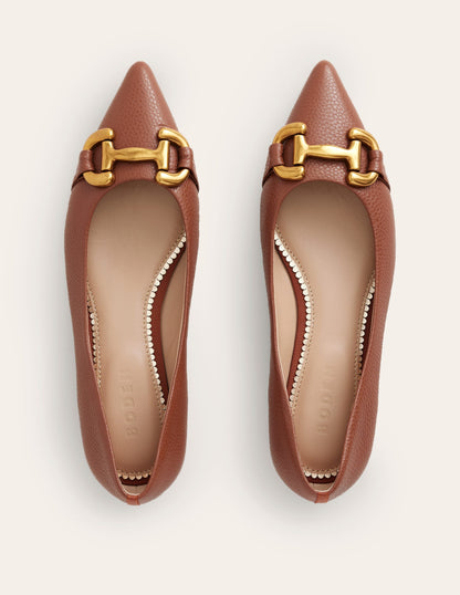 Iris Snaffle Ballet Flat-Tan-5